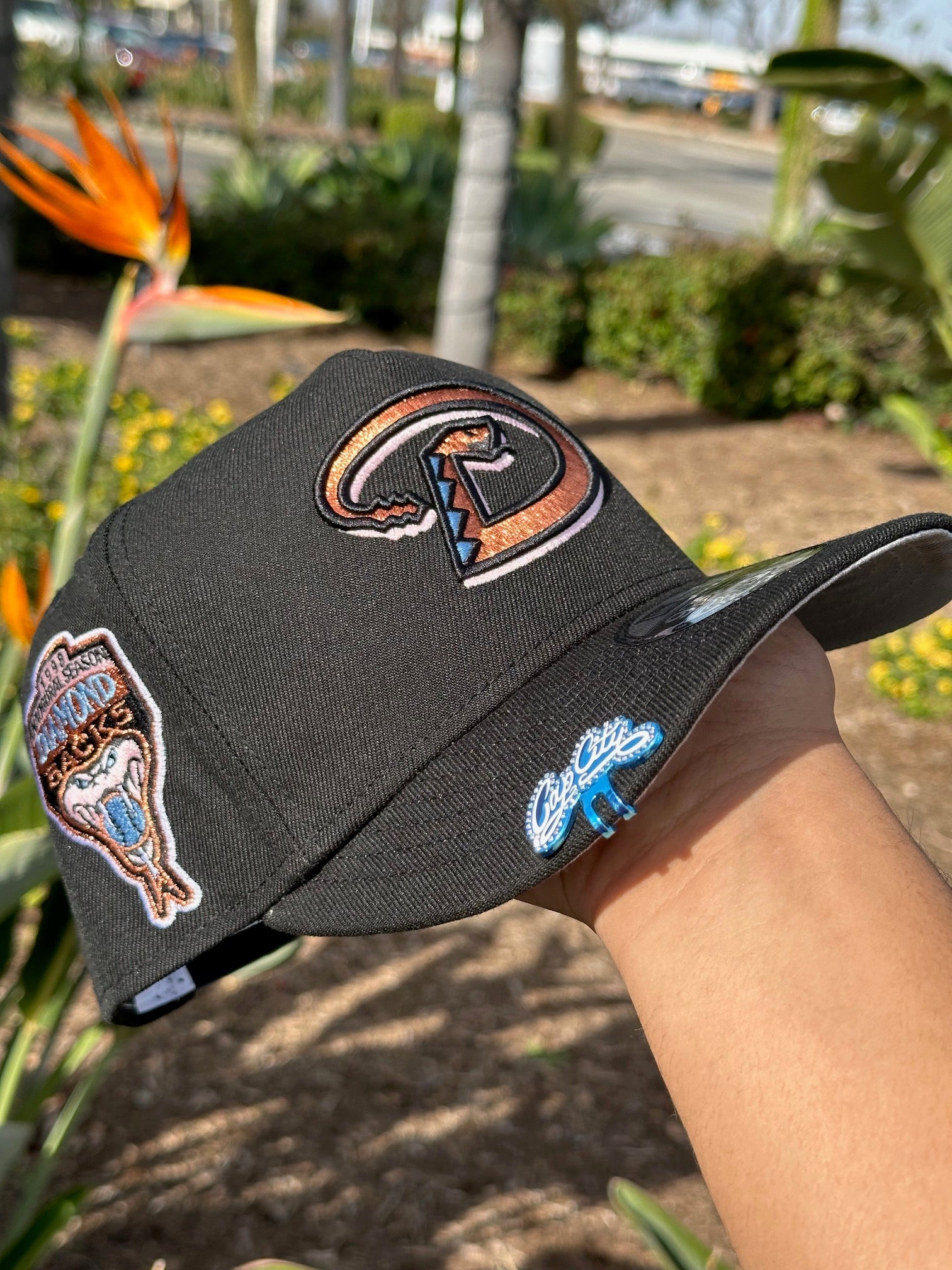 NEW ERA EXCLUSIVE 9FIFTY A-FRAME BLACK ARIZONA DIAMONDBACKS W/ 2001 WORLD SERIES SIDE PATCH