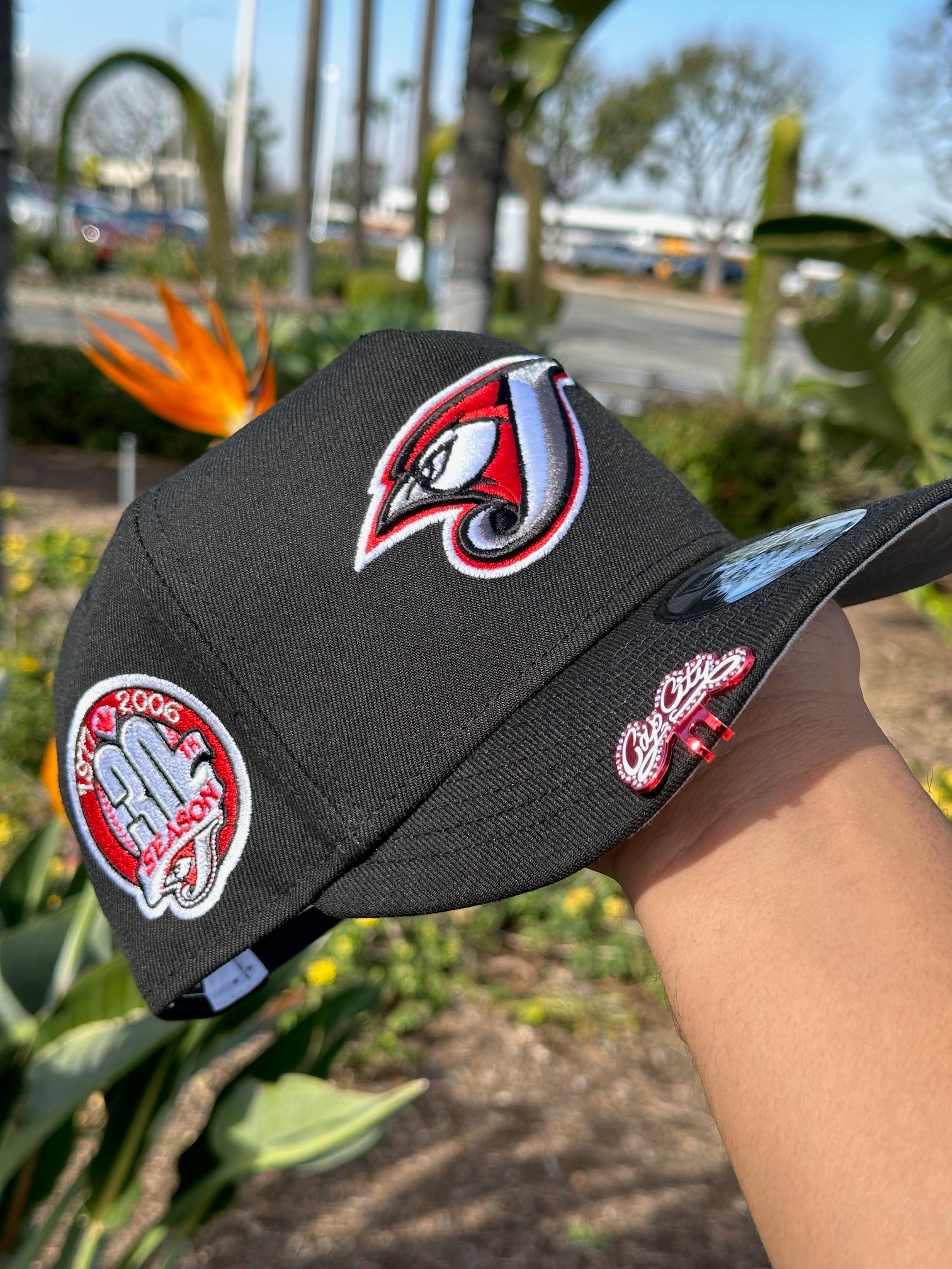 NEW ERA EXCLUSIVE 9FIFTY A-FRAME BLACK TORONTO BLUE JAYS SNAPBACK W/ 30TH SEASON SIDE PATCH