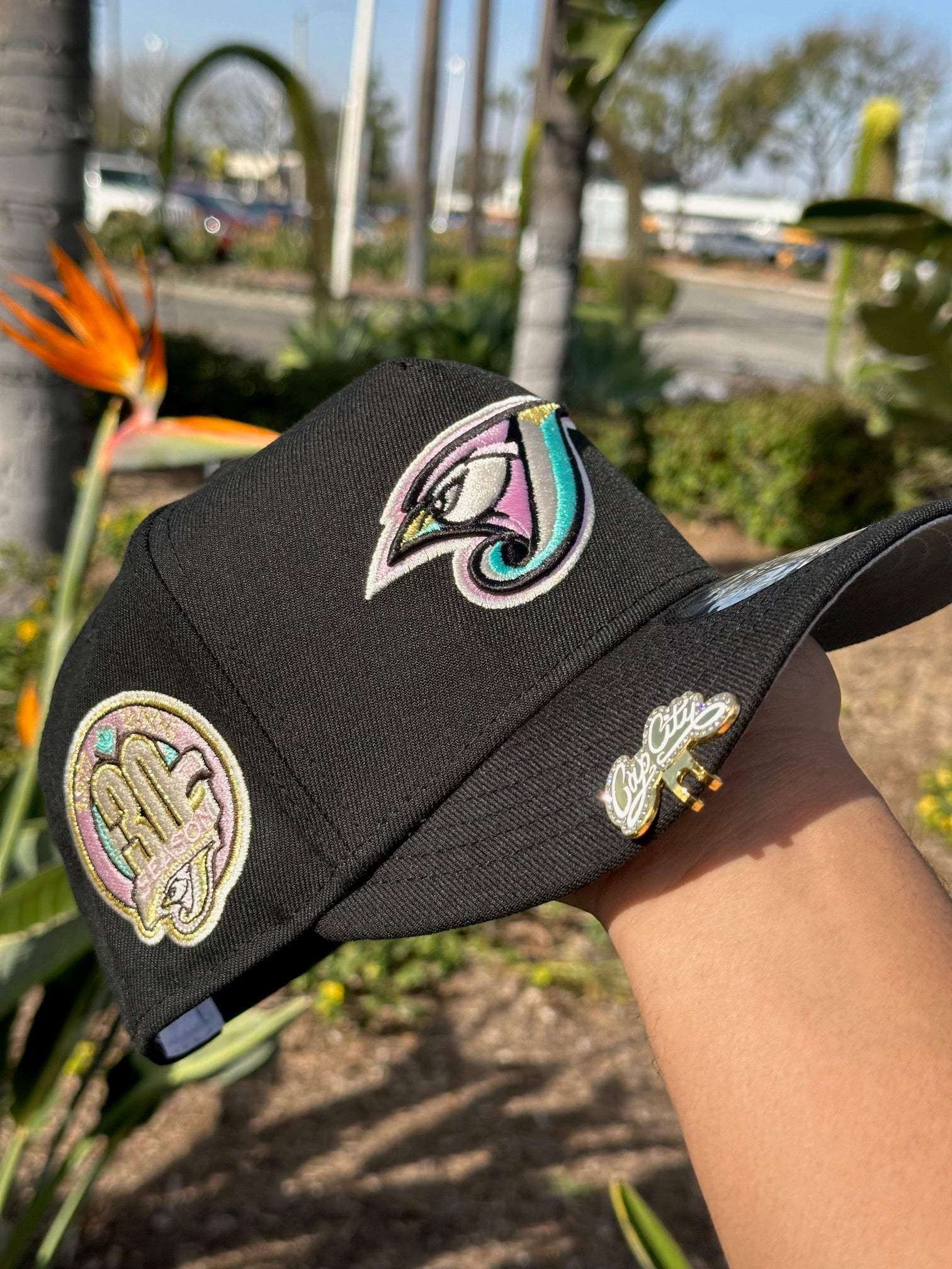 NEW ERA EXCLUSIVE 9FIFTY A-FRAME BLACK TORONTO BLUE JAYS SNAPBACK W/ 30TH SEASON SIDE PATCH
