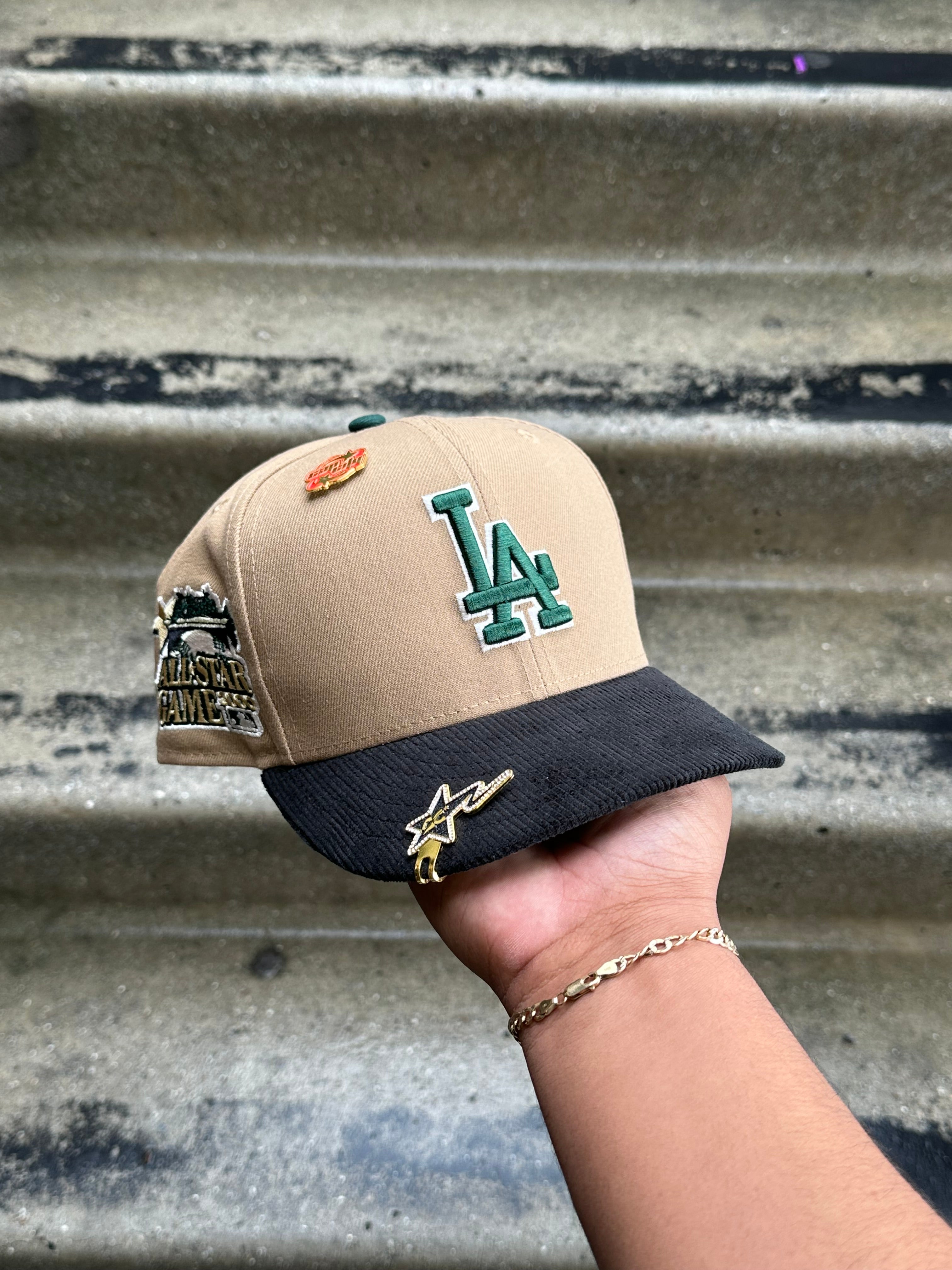 NEW ERA EXCLUSIVE 9FIFTY KHAKI/CORDUROY LOS ANGELES DODGERS SNAPBACK W/ 2000 ALL STAR GAME PATCH