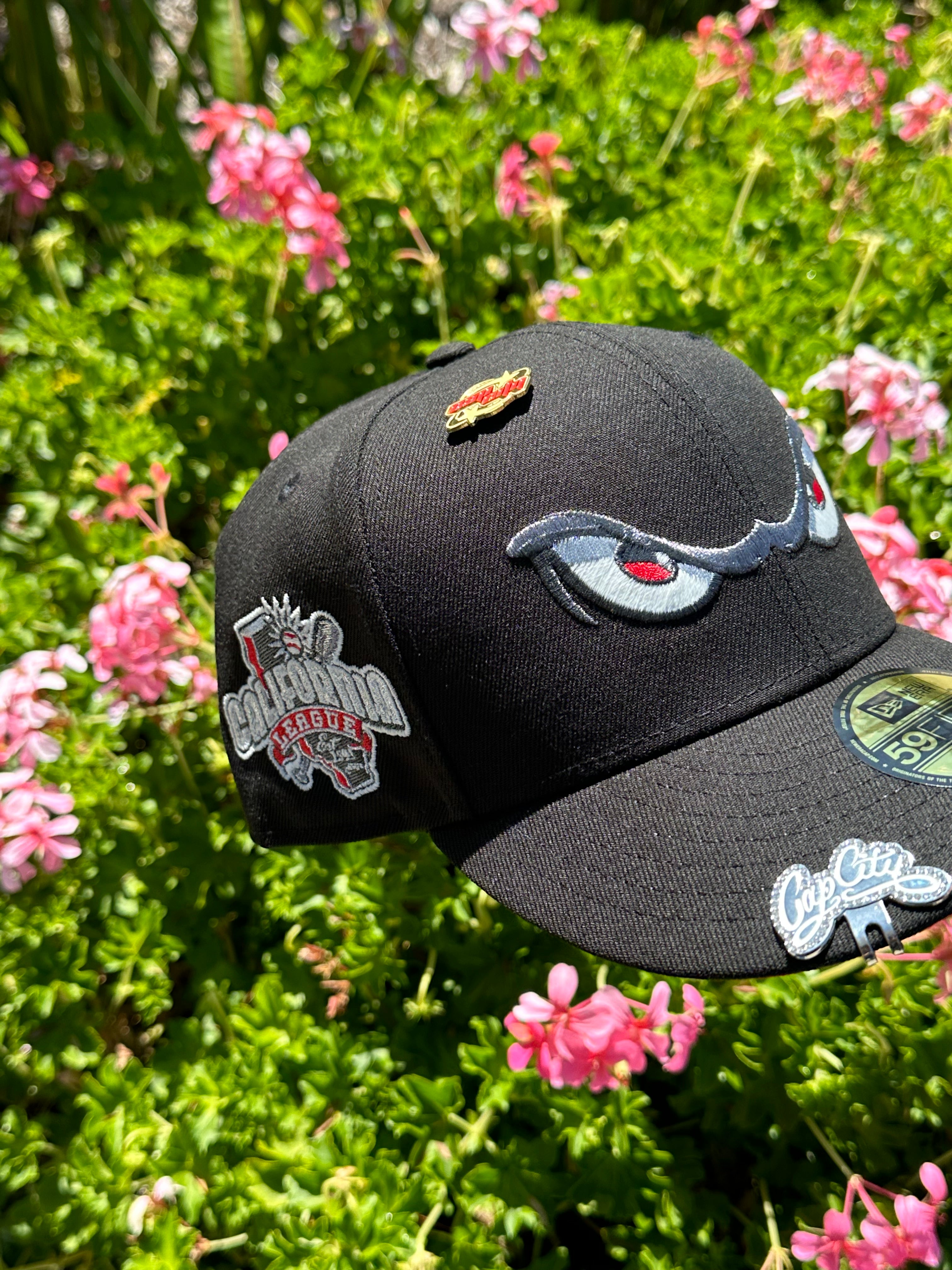 NEW ERA EXCLUSIVE 59FIFTY BLACK "LAKE ELSINORE STORM" W/ CALIFORNIA LEAGUE SIDE PATCH