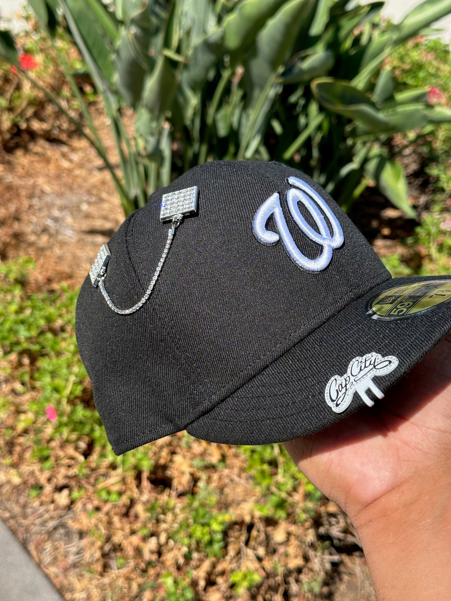 NEW ERA EXCLUSIVE 59FIFTY BLACK WASHINGTON NATIONALS