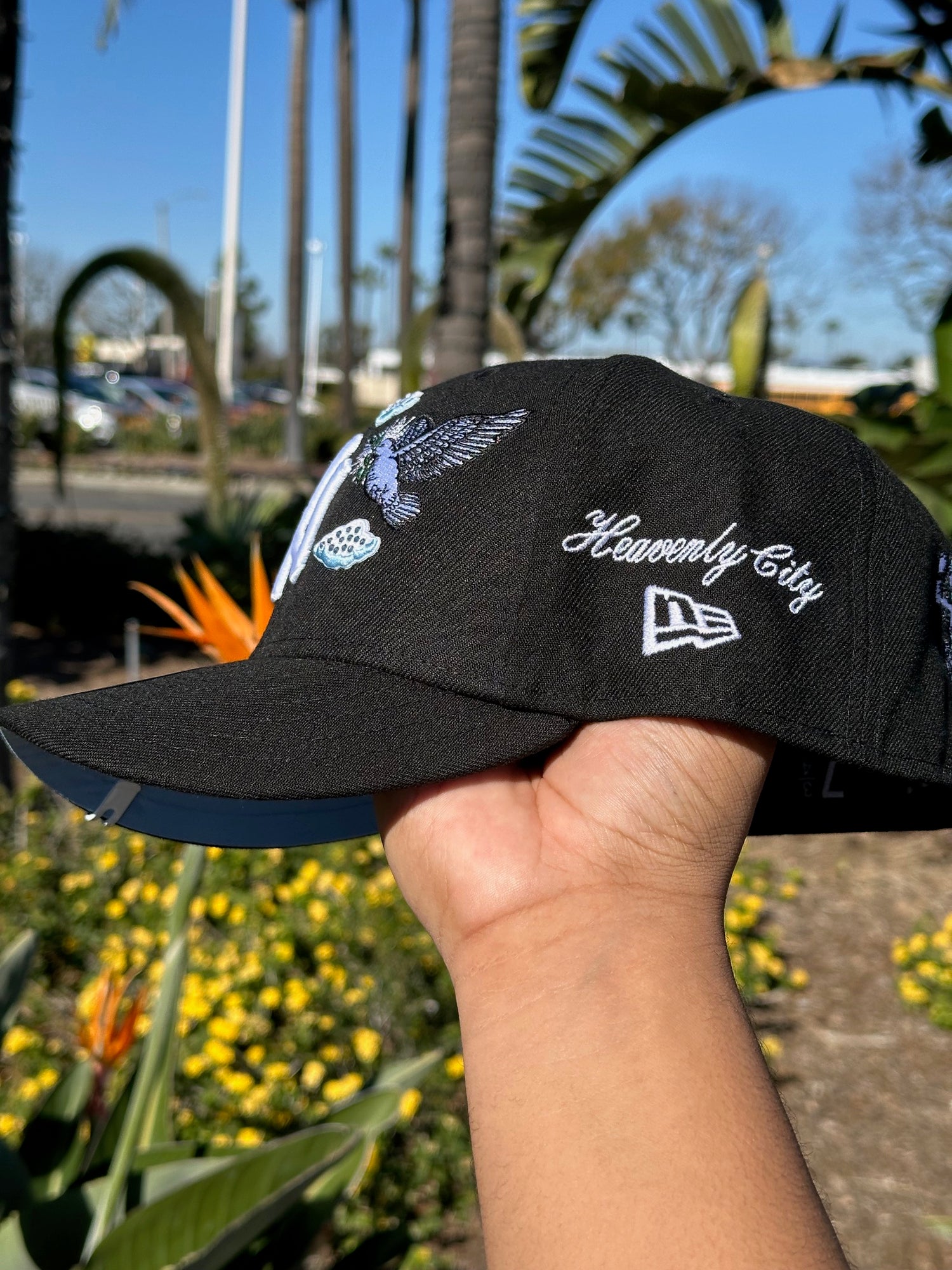 NEW ERA EXCLUSIVE 59FIFTY BLACK NEW YORK YANKEES "HEAVENLY CITY" W/ 1949 WORLD SERIES SIDE PATCH *FREE BLIP INCLUDED