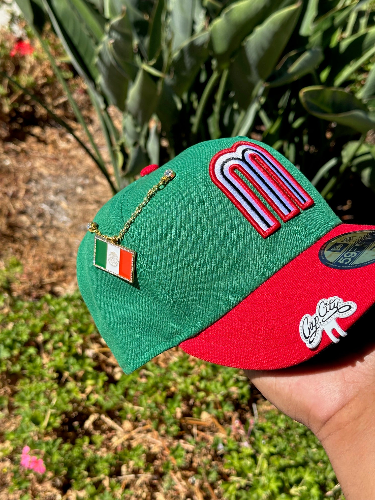 NEW ERA EXCLUSIVE 59FIFTY GREEN/RED MEXICO TWO TONE