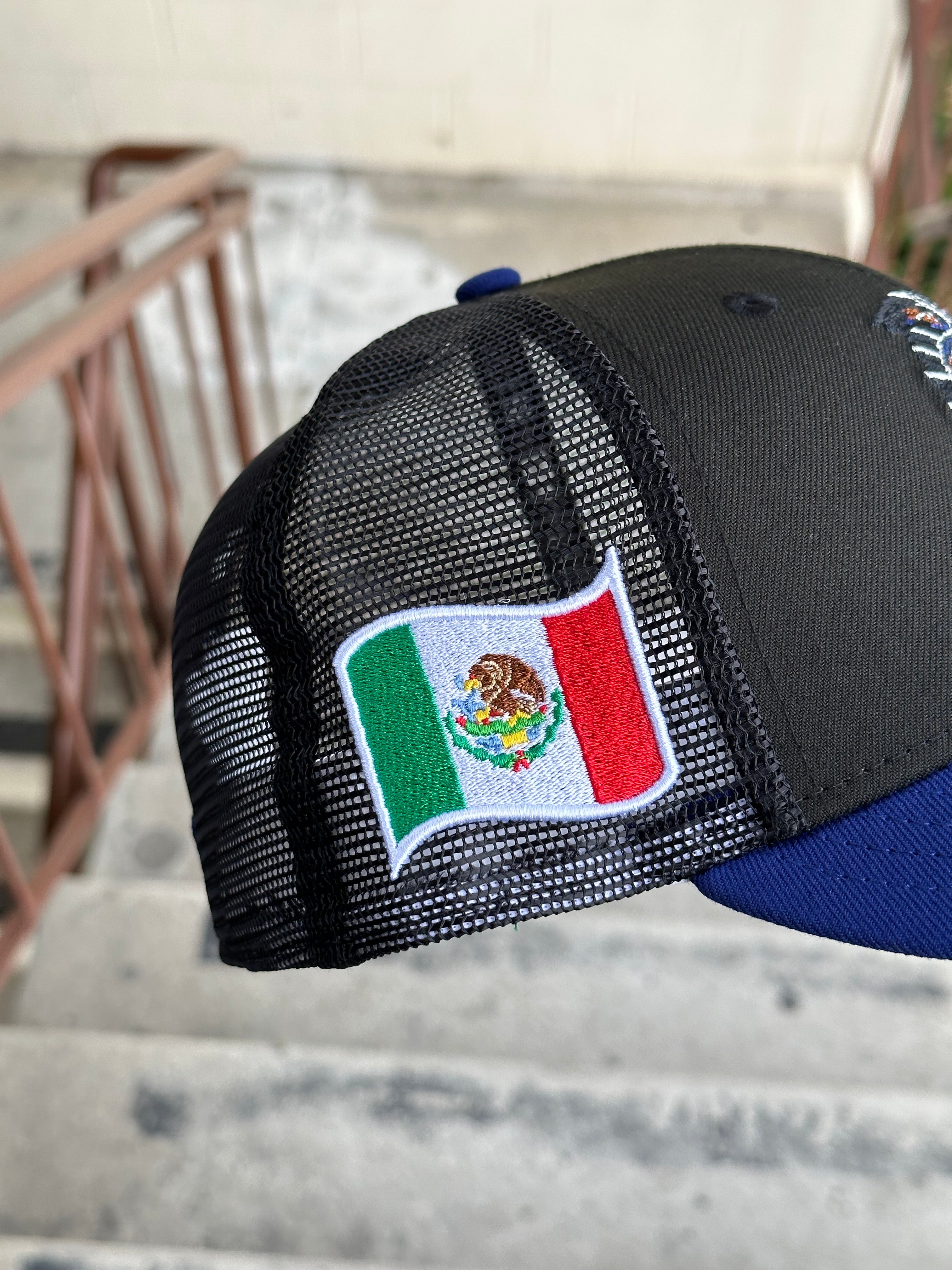NEW ERA EXCLUSIVE 59FIFTY BLACK/BLUE MEXICO MESHBACK 