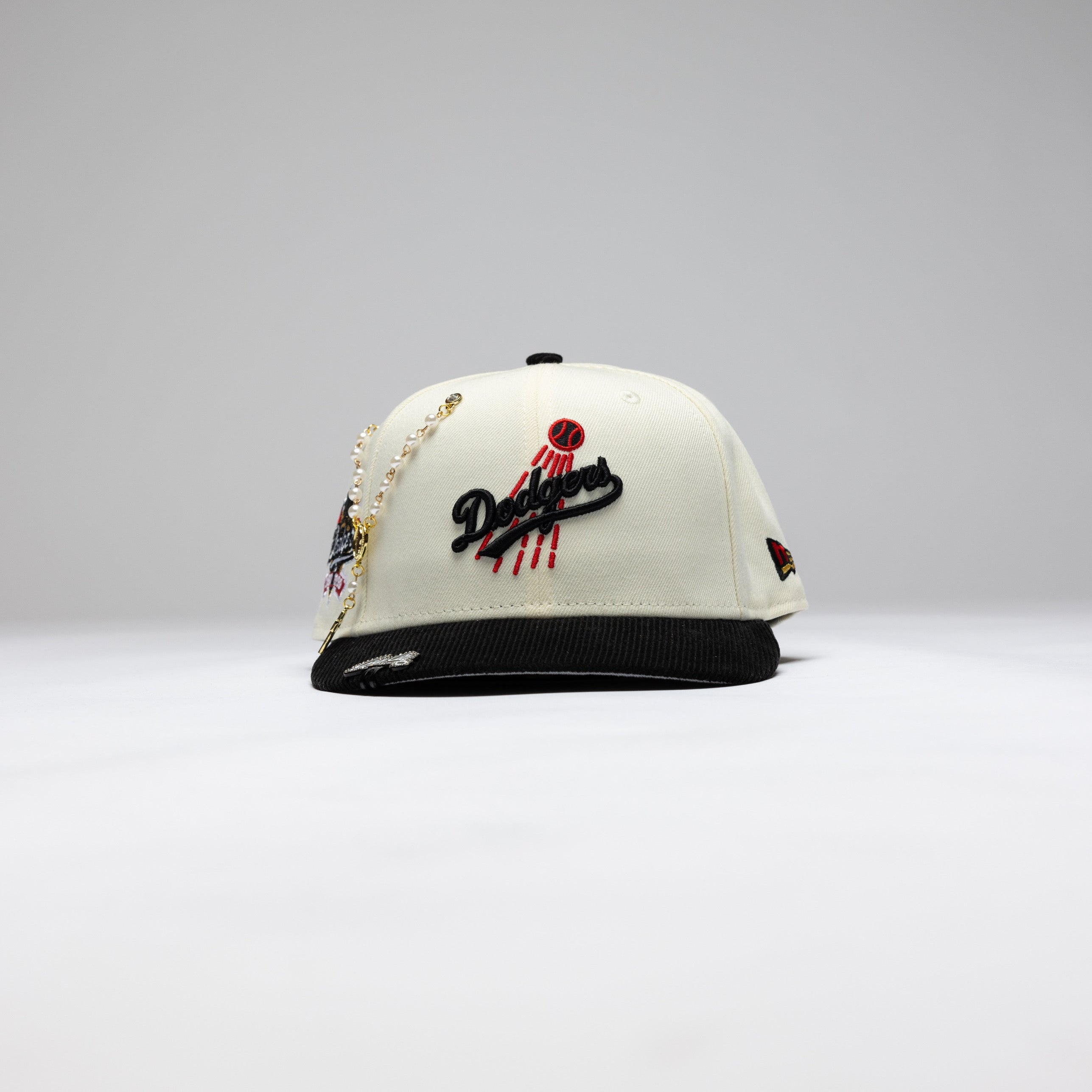 NEW ERA EXCLUSIVE 59FIFTY CHROME/ CORDUROY LOS ANGELES DODGERS W/ 100TH ANNIVERSARY SIDE PATCH