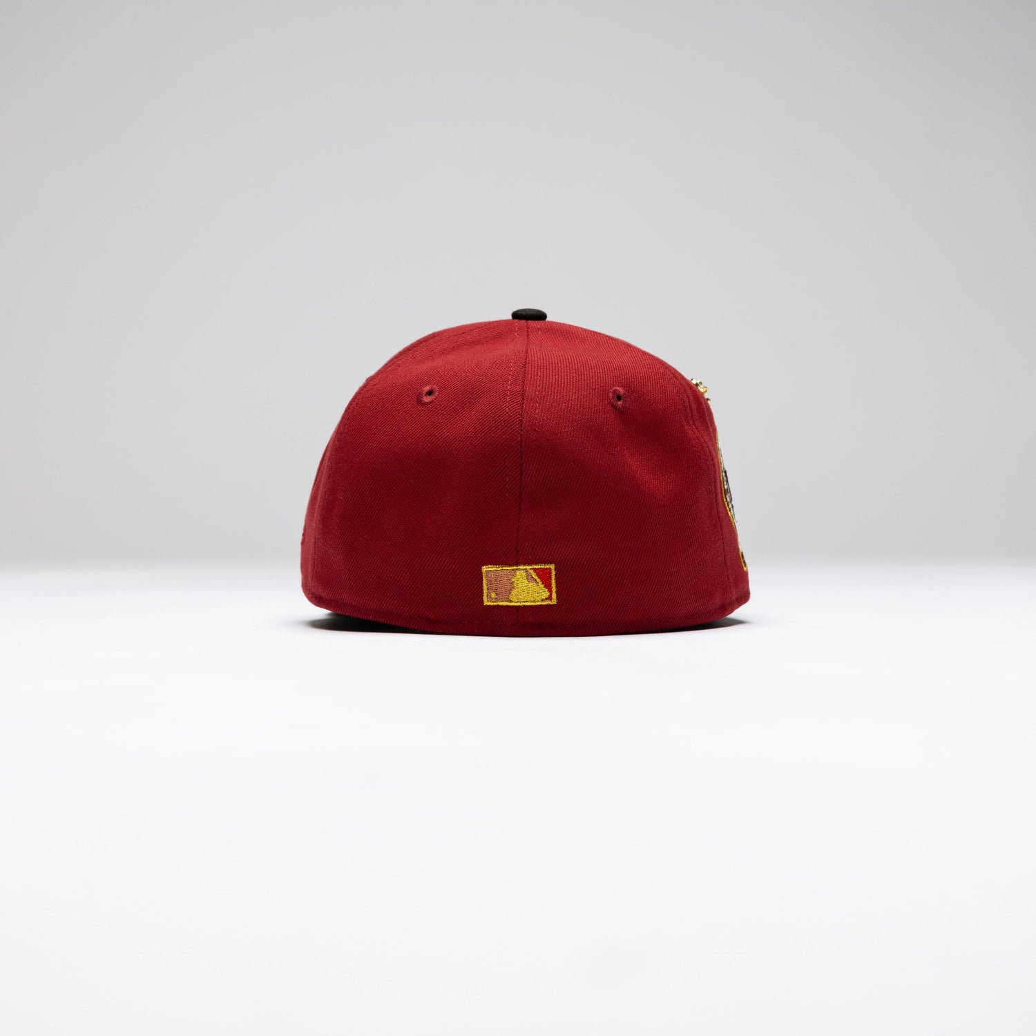NEW ERA 59FIFTY MAROON RED/BLACK ANAHEIM ANGELS W/ 50TH ANNIVERSARY SIDE PATCH