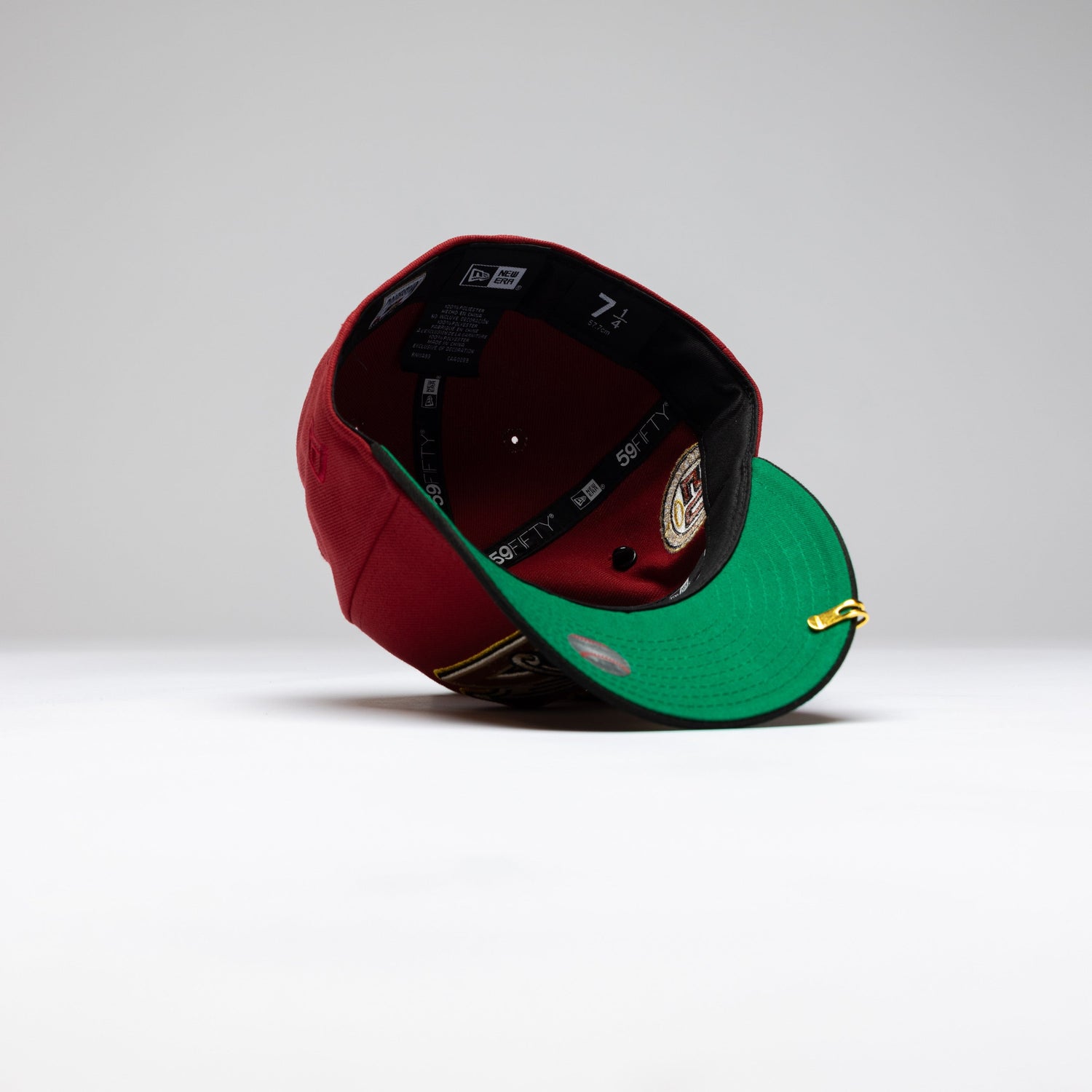 NEW ERA 59FIFTY MAROON RED/BLACK ANAHEIM ANGELS W/ 50TH ANNIVERSARY SIDE PATCH