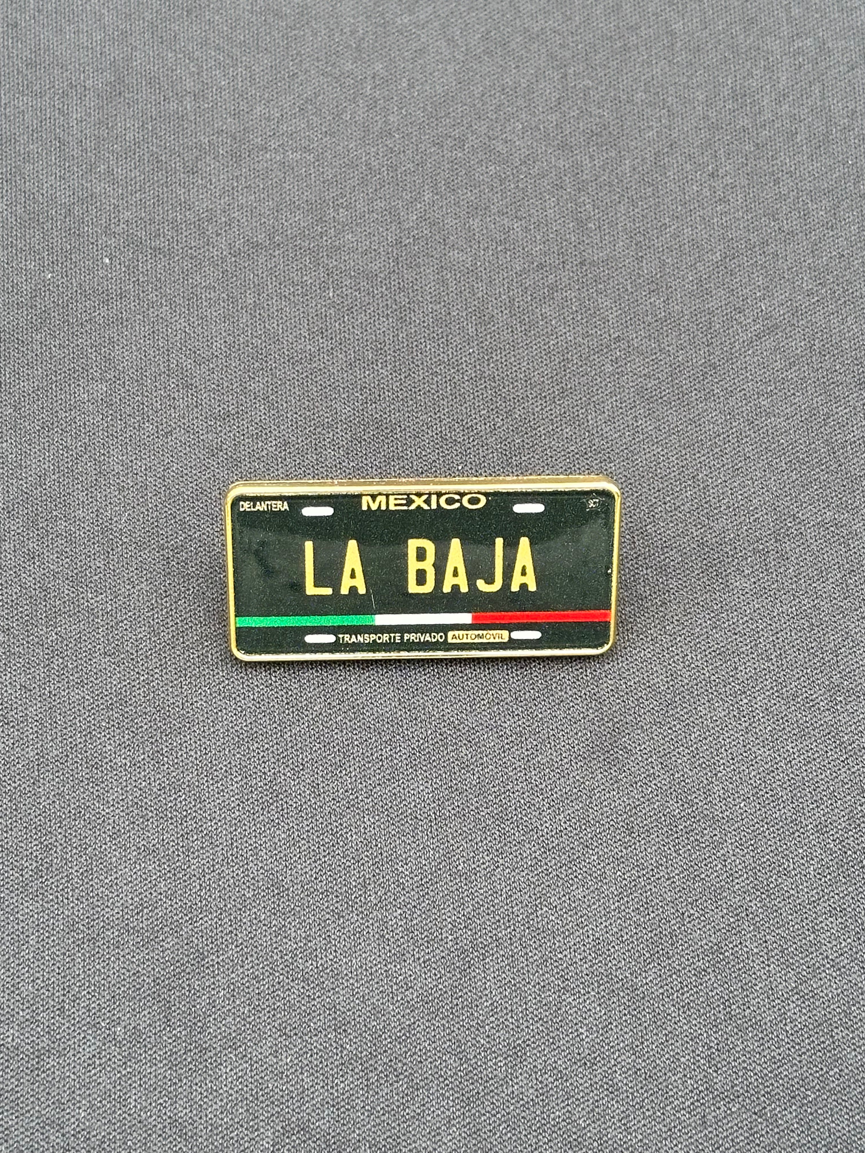 *NEW BLACK "LA BAJA" EXCLUSIVE LICENSE PLATE PIN VERY LIMITED
