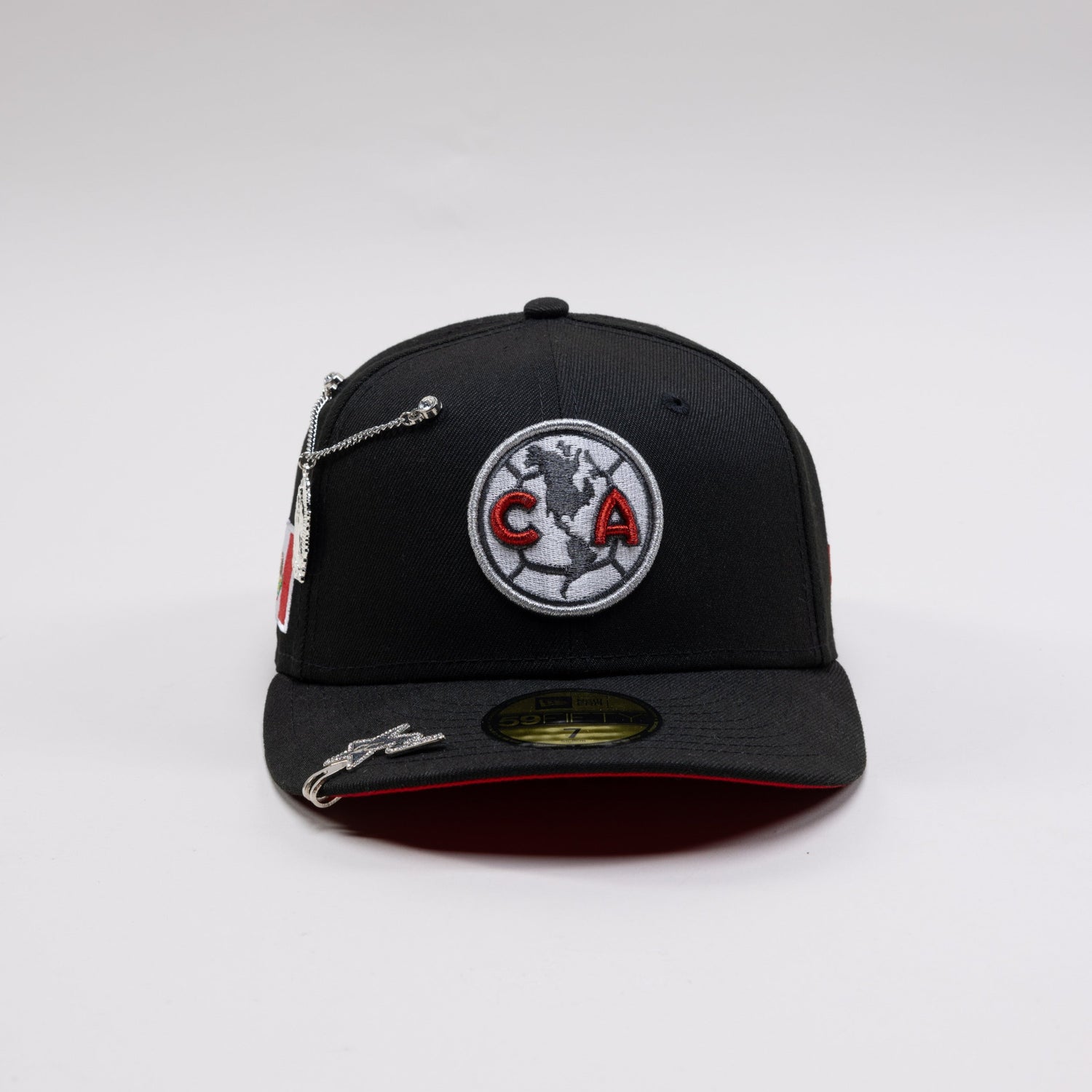 NEW ERA EXCLUSIVE 59FIFTY BLACK "CLUB AMERICA" W/ MEXICO FLAG SIDE PATCH