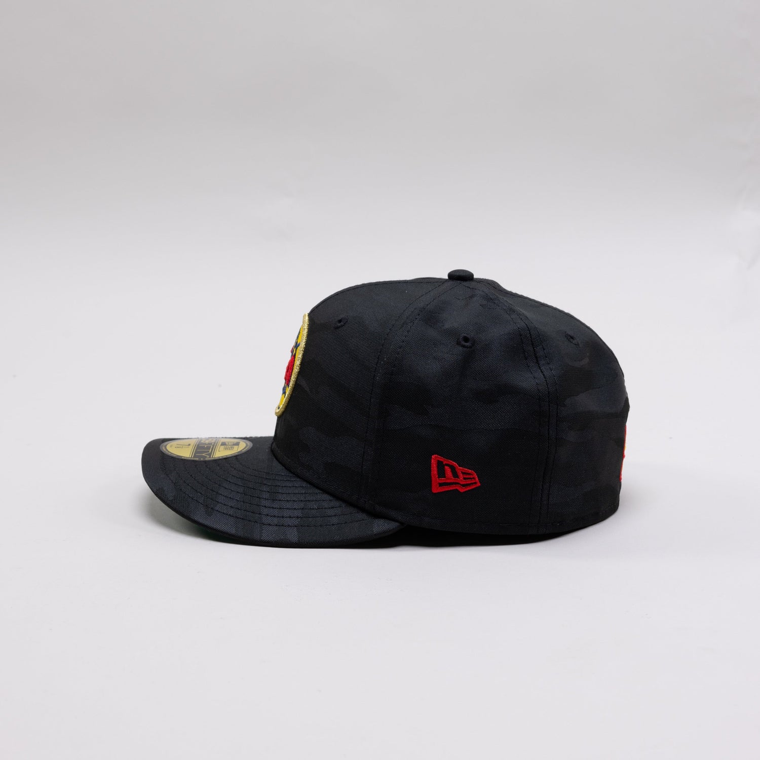 NEW ERA EXCLUSIVE 59FIFTY BLACK CAMO "CLUB AMERICA" W/ MEXICO FLAG SIDE PATCH