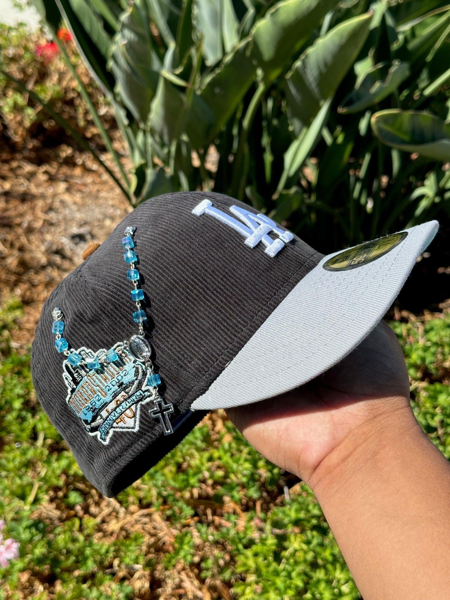 【新品・onspotz別注】59FIFTY SIDE PATCH LA NEW ERA EXCLUSIVE 59FIFTY CORDUROY/GREY LOS ANGELES DODGERS W/ 40TH AN