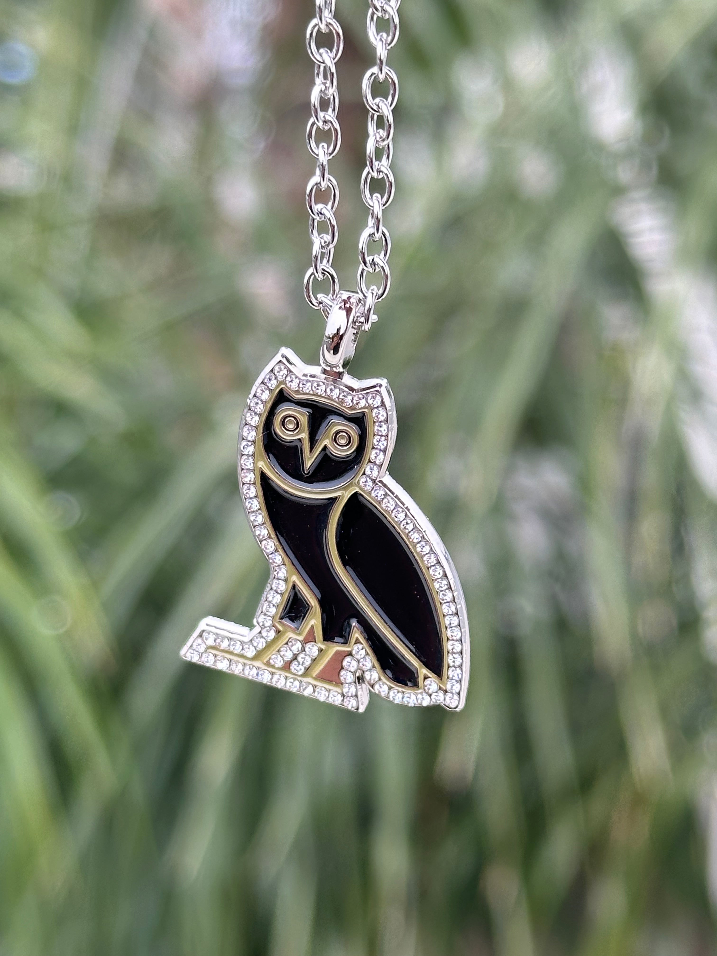 *NEW SILVER "THE OWL" ICED OUT CHAIN VERY LIMITED