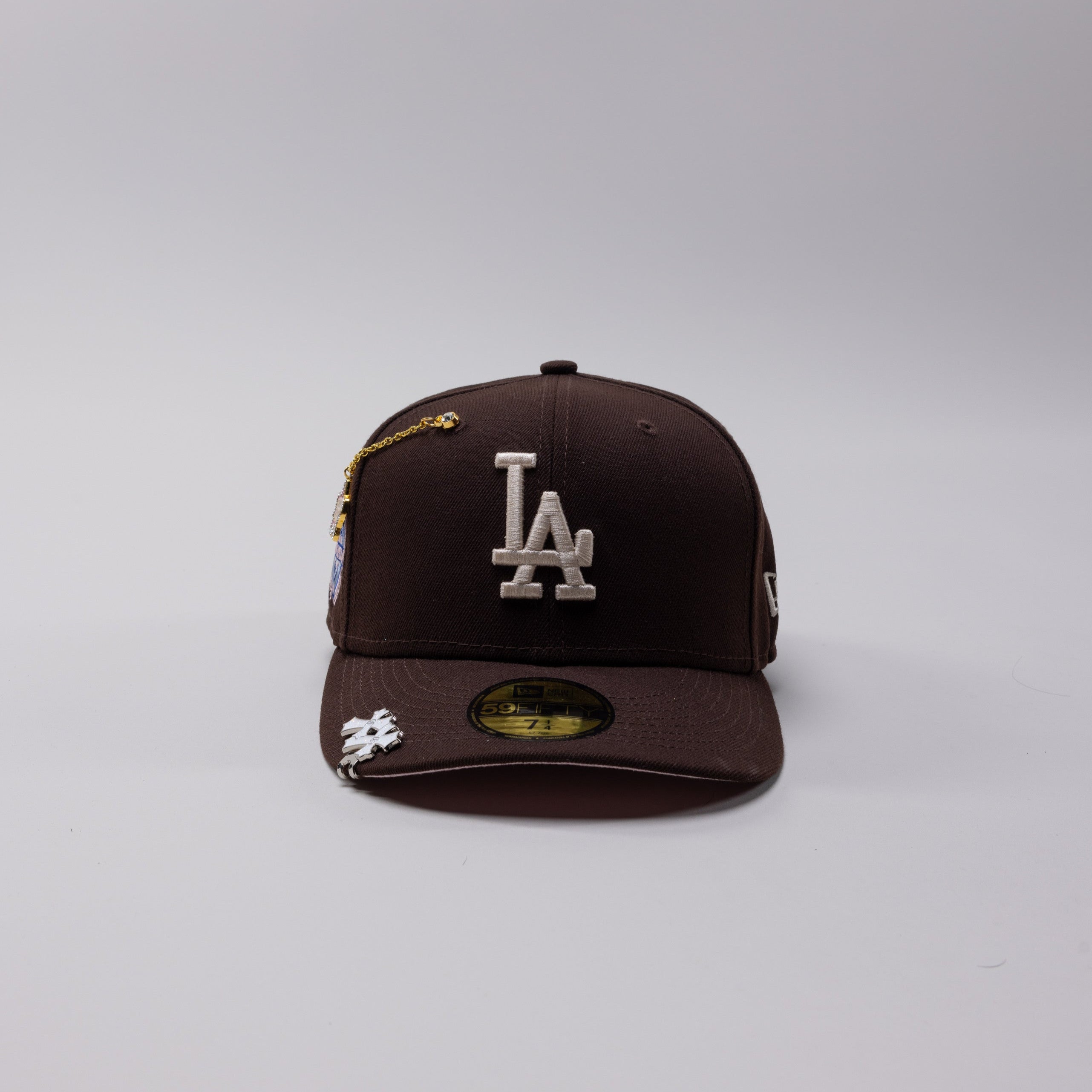 EXCLUSIVO DE NEW ERA 59FIFTY CORDUROY/GREY LOS ANGELES DODGERS CON PARCHE DEL 40 ANIVERSARIO (ICY BLUE UV) MUY LIMITADO *BLIP NO INCLUIDO