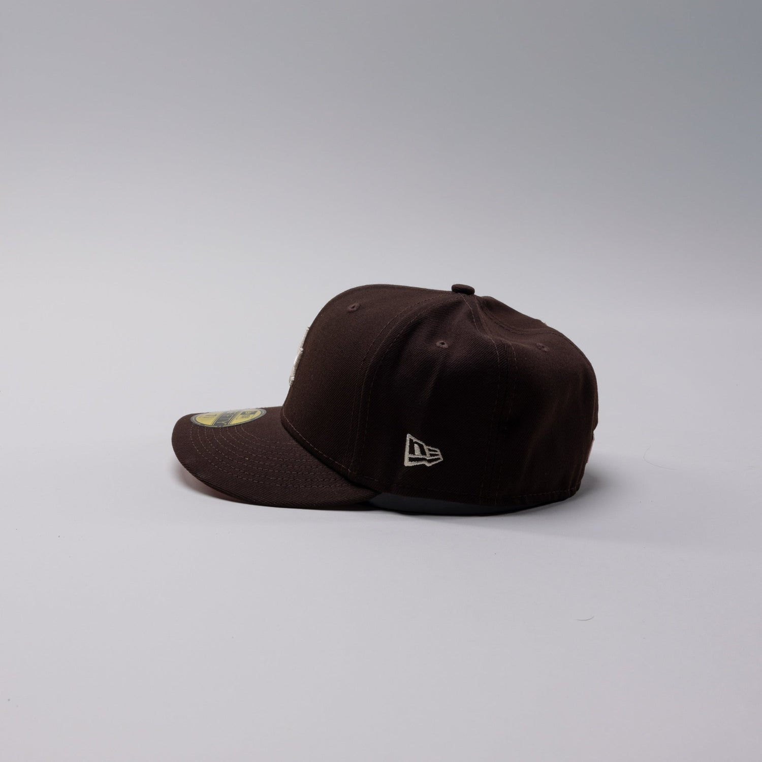 NEW ERA EXCLUSIVE 59FIFTY BROWN LOS ANGELES DODGERS W/ 50TH ANNIVERSARY SIDE PATCH