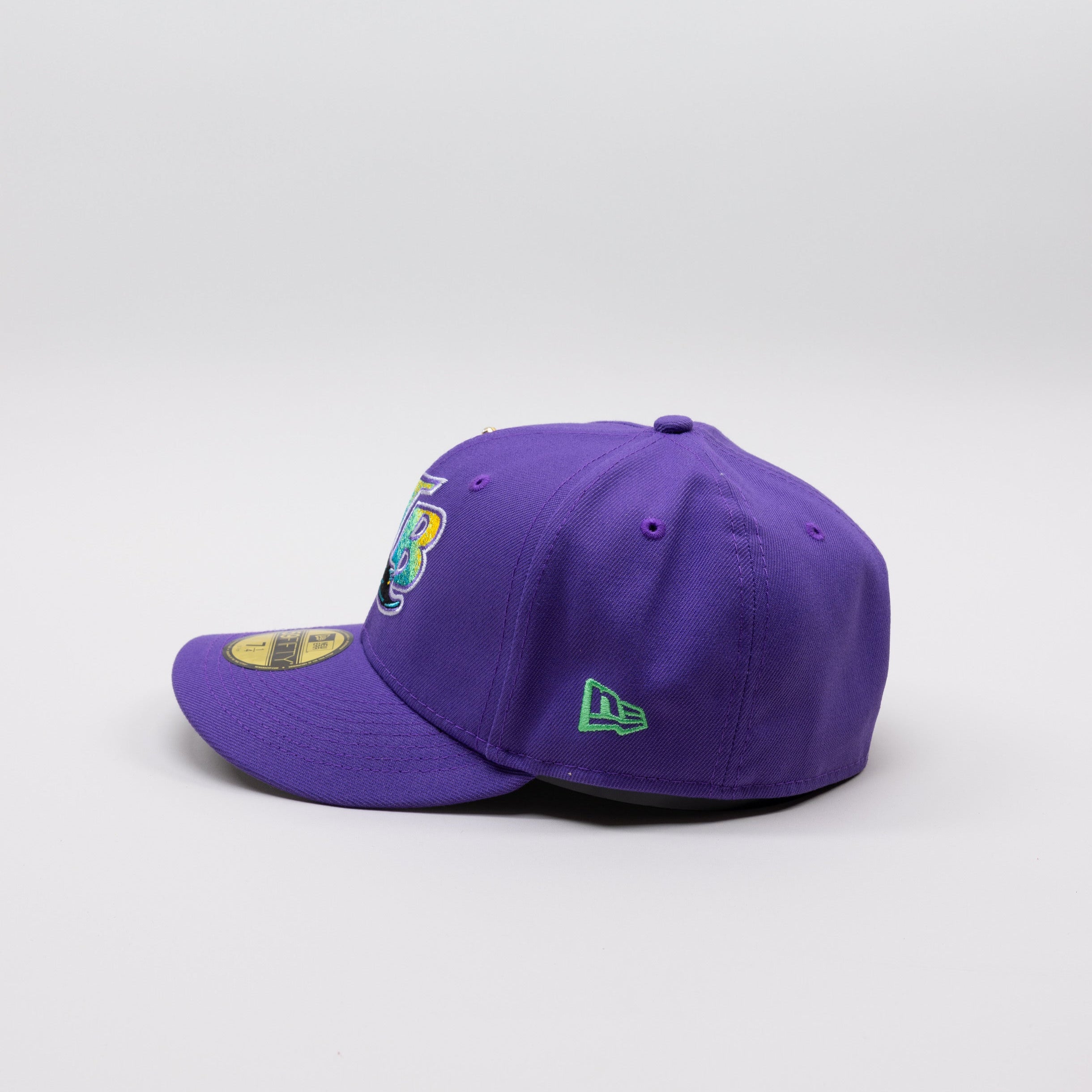 New Era Exclusive 59FIFTY Purple Tampa Bay Devilrays W/ 10TH Season Si