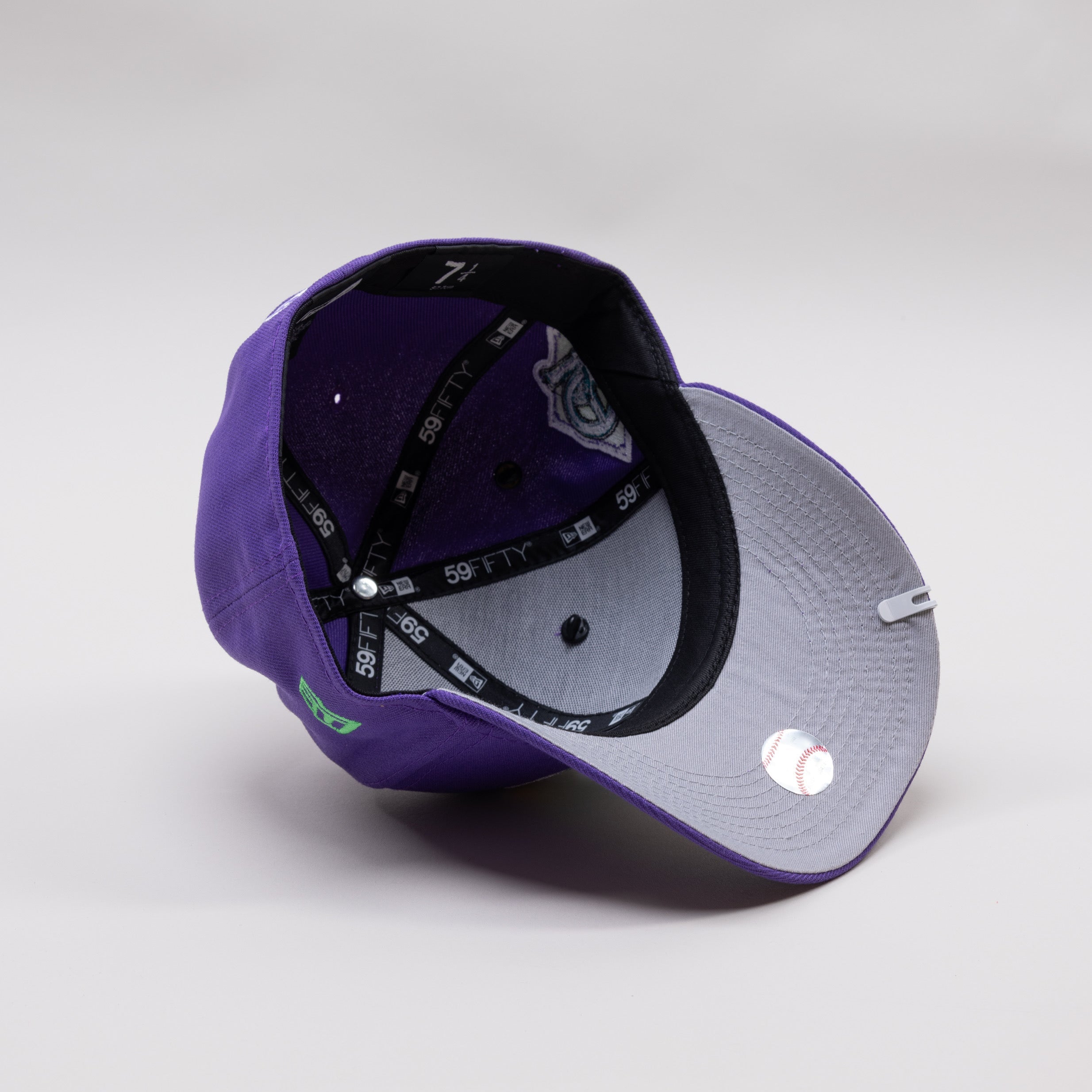 新品未使用 Back Channel NewEra 59FIFTY PURPLE NEW ERA EXCLUSIVE 59FIFTY PURPLE TAMPA BAY DEVILRAYS W/ 10TH SEASON SI