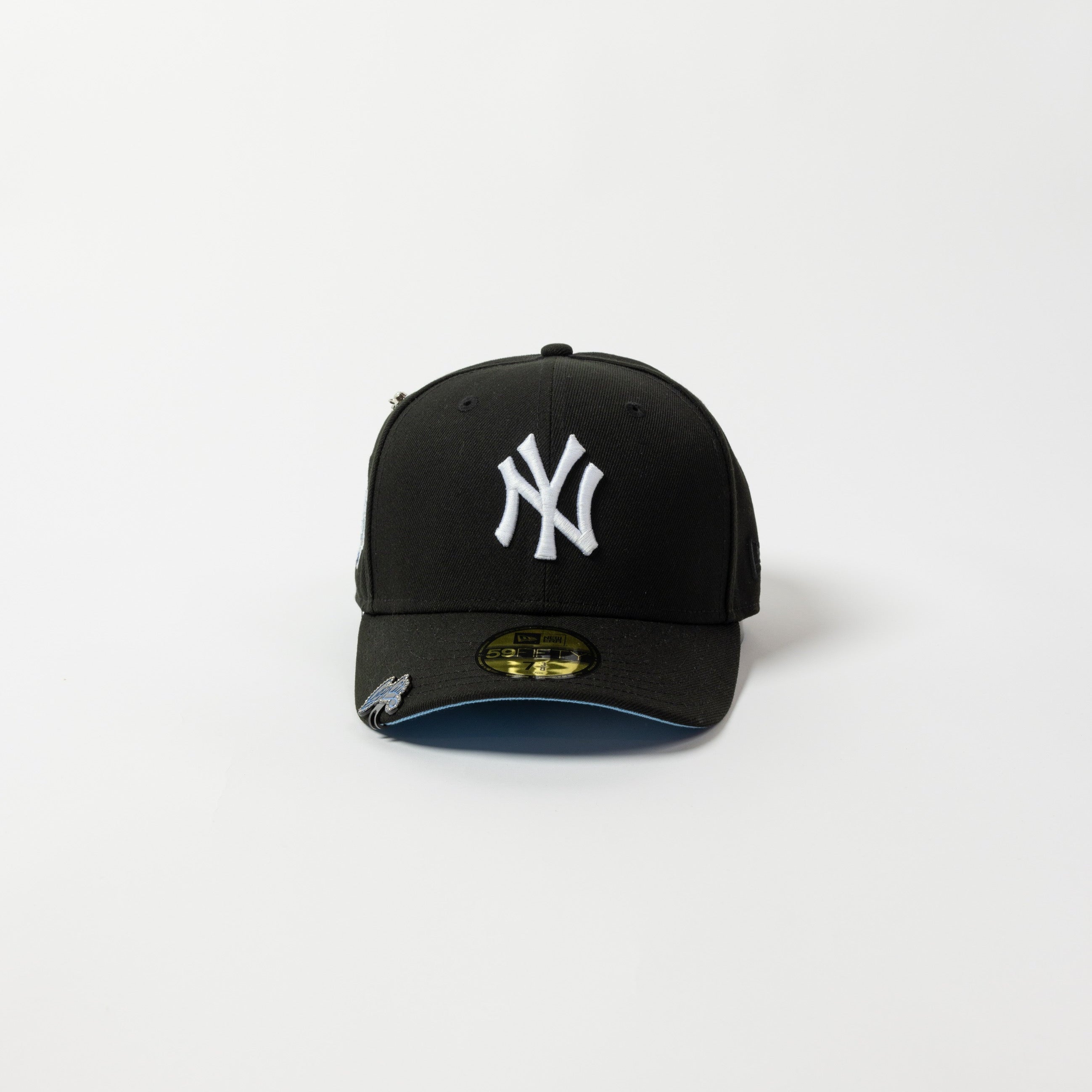NEW ERA EXCLUSIVE 59FIFTY BLACK NEW YORK YANKEES W/ WORLD SERIES SIDE PATCH