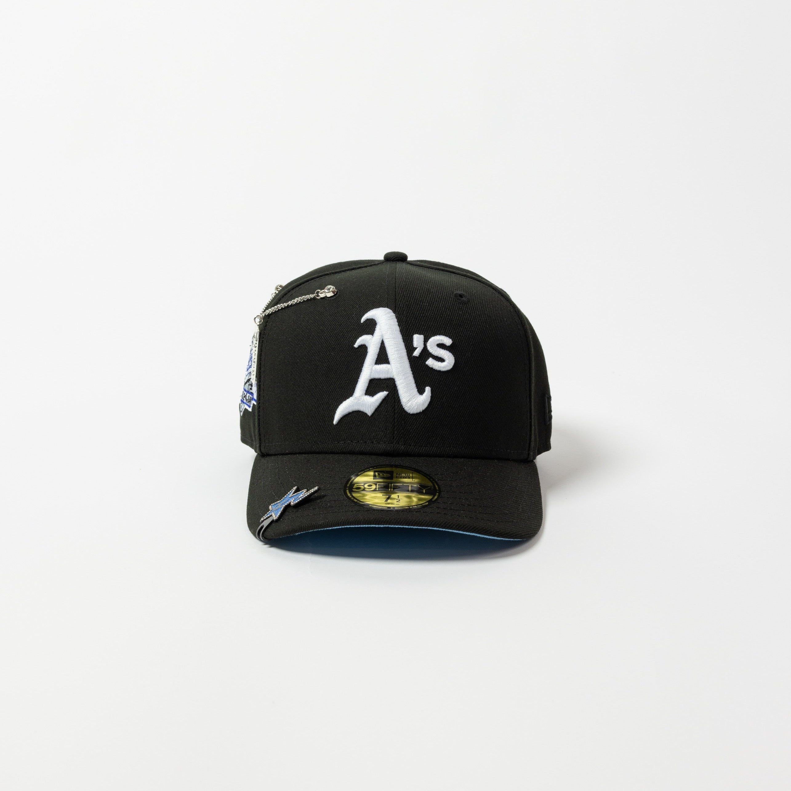 NEW ERA EXCLUSIVE 59FIFTY BLACK OAKLAND ATHLETICS W/ 1989 WORLD SERIES SIDE PATCH