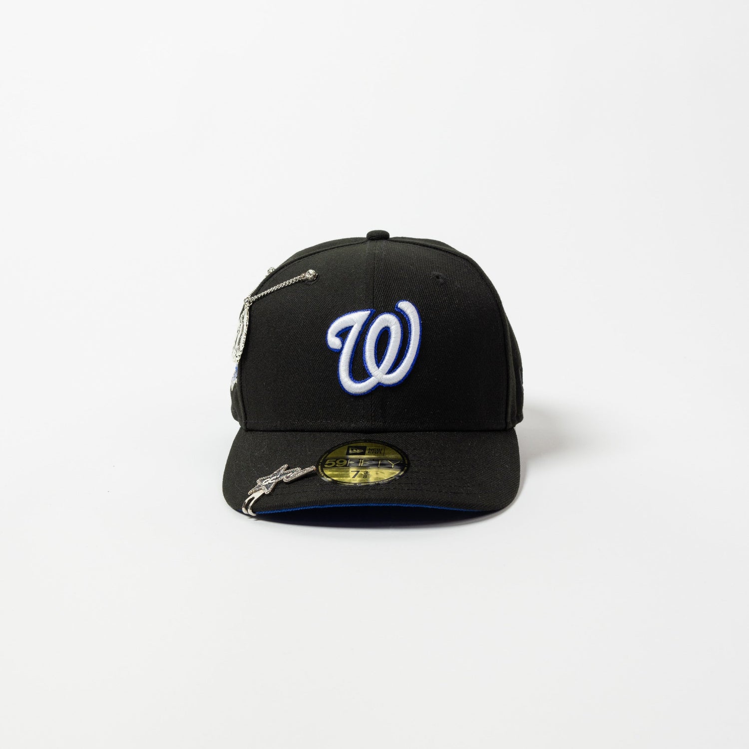 NEW ERA EXCLUSIVE 59FIFTY BLACK WASHINGTON NATIONALS W/ ALL STAR GAME SIDE PATCH