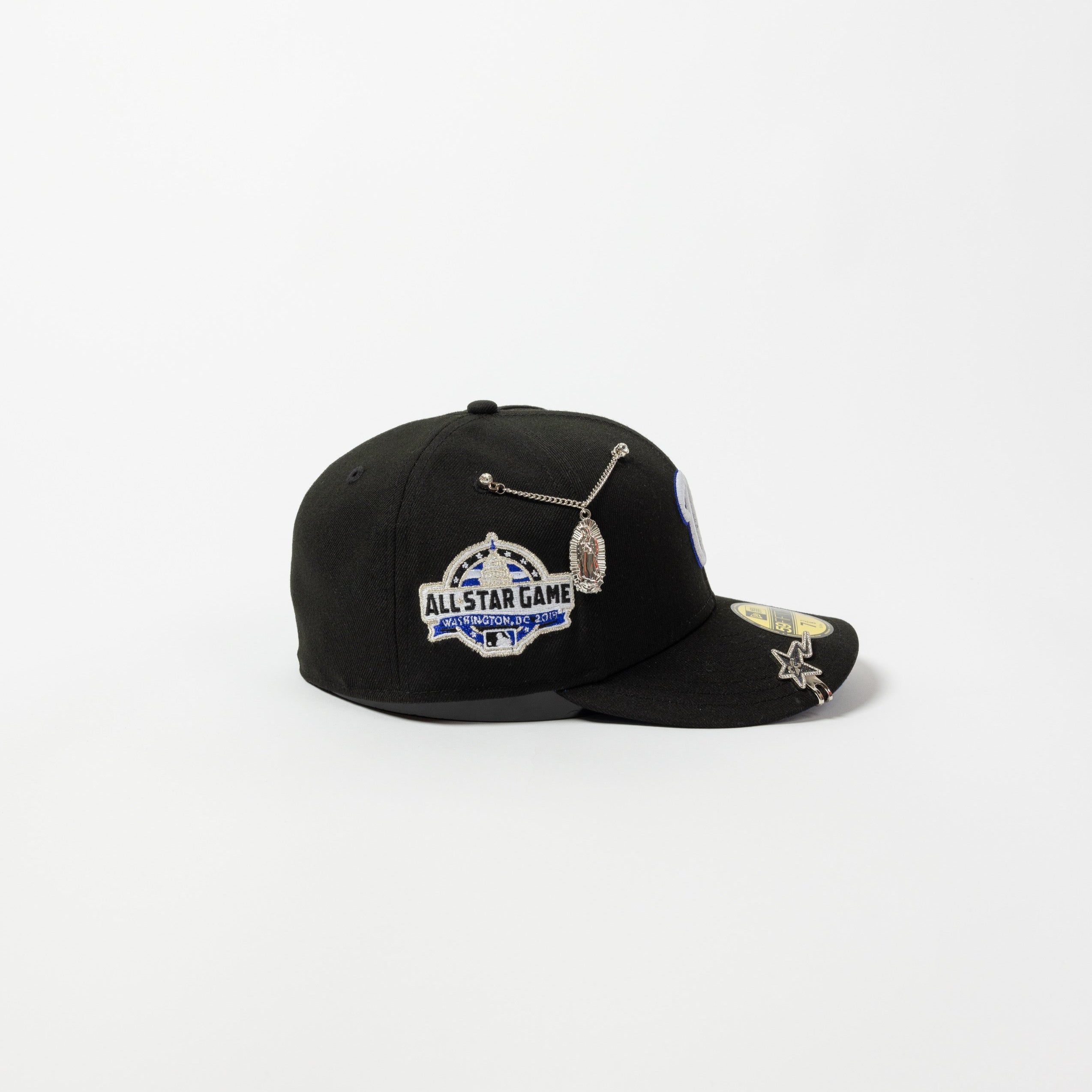 NEW ERA EXCLUSIVE 59FIFTY BLACK WASHINGTON NATIONALS W/ ALL STAR GAME SIDE PATCH
