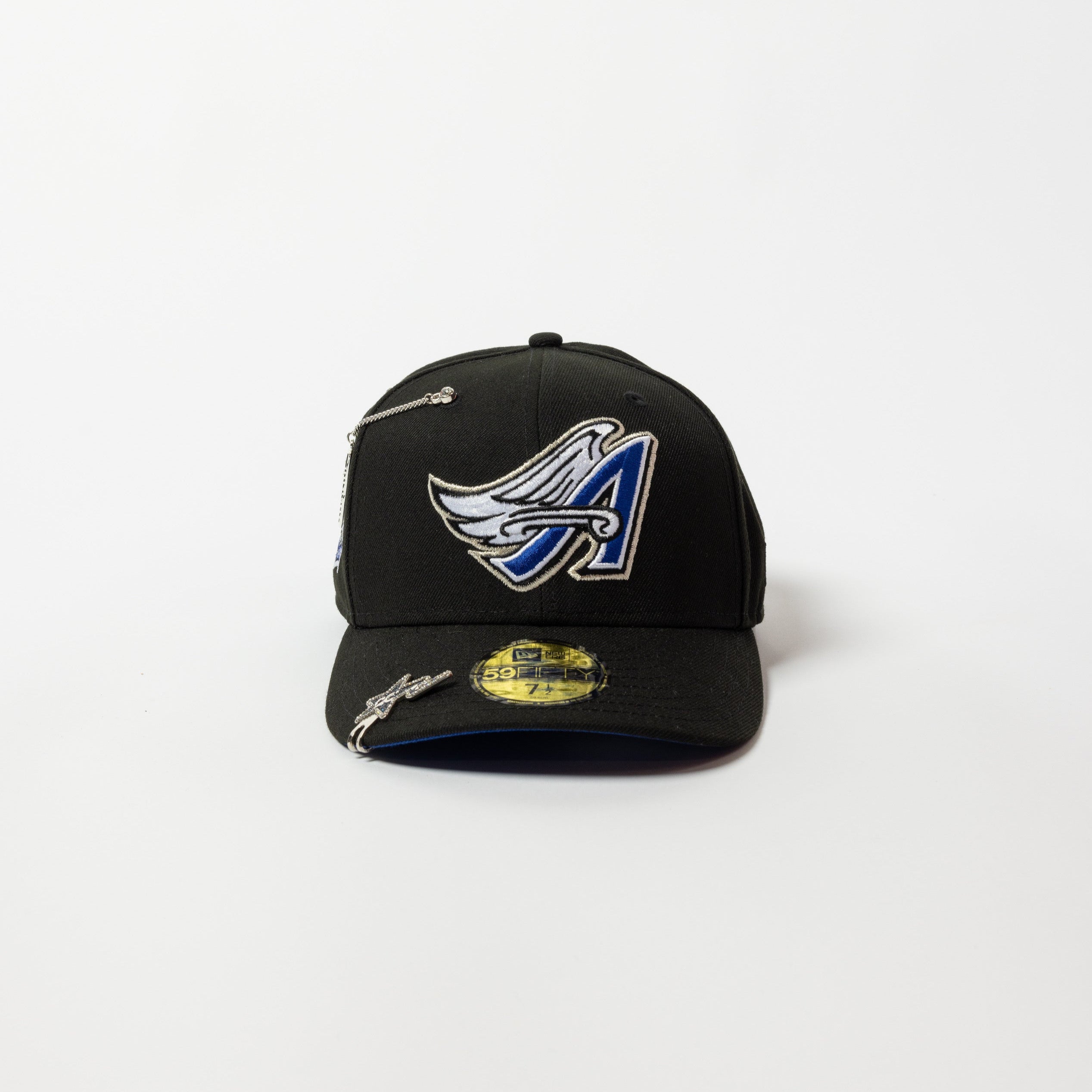 NEW ERA 59FIFTY BLACK ANAHEIM ANGELS W/ 40TH ANNIVERSARY SIDE PATCH