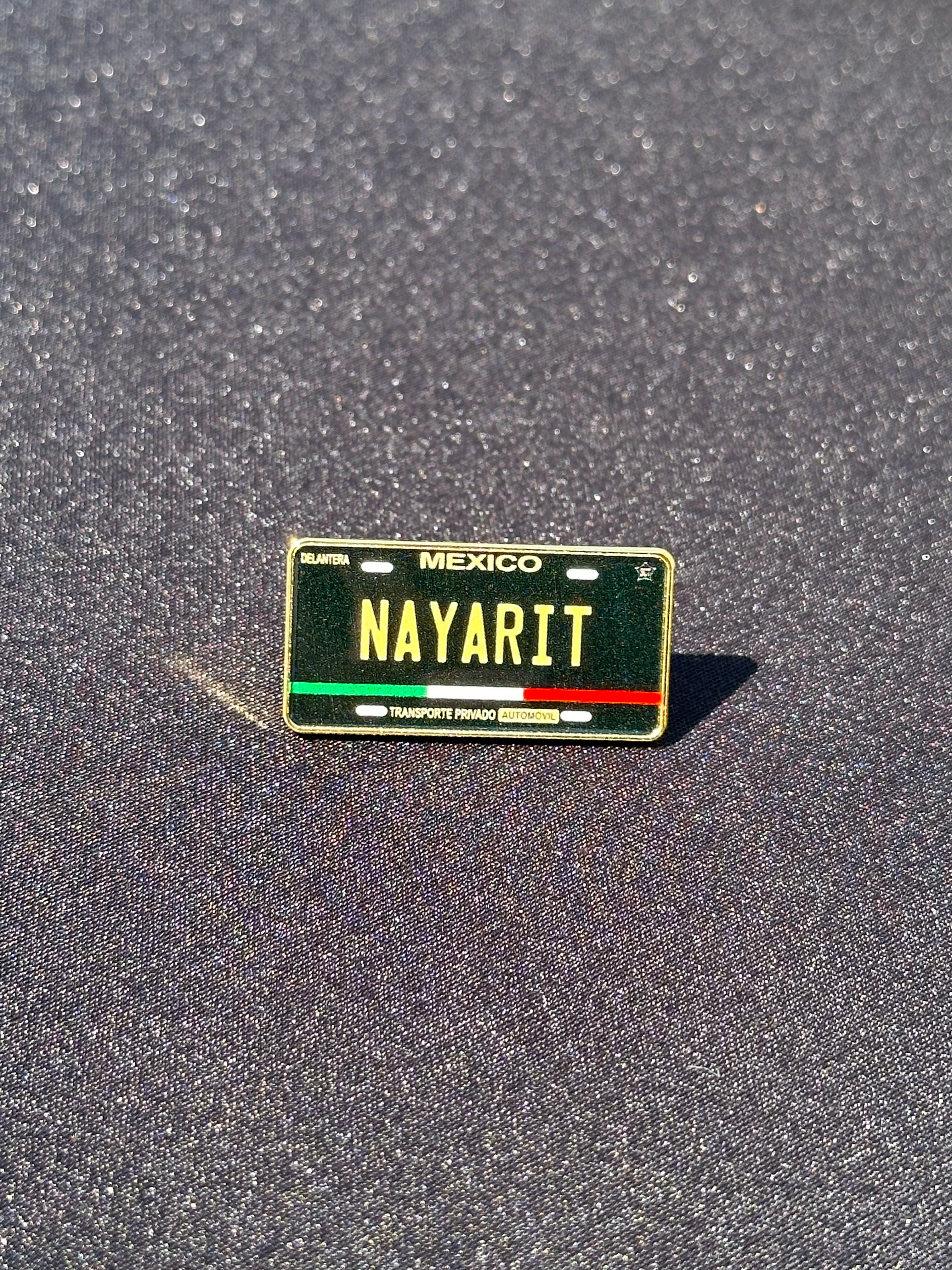 *NEW BLACK "NAYARIT" EXCLUSIVE LICENSE PLATE PIN VERY LIMITED