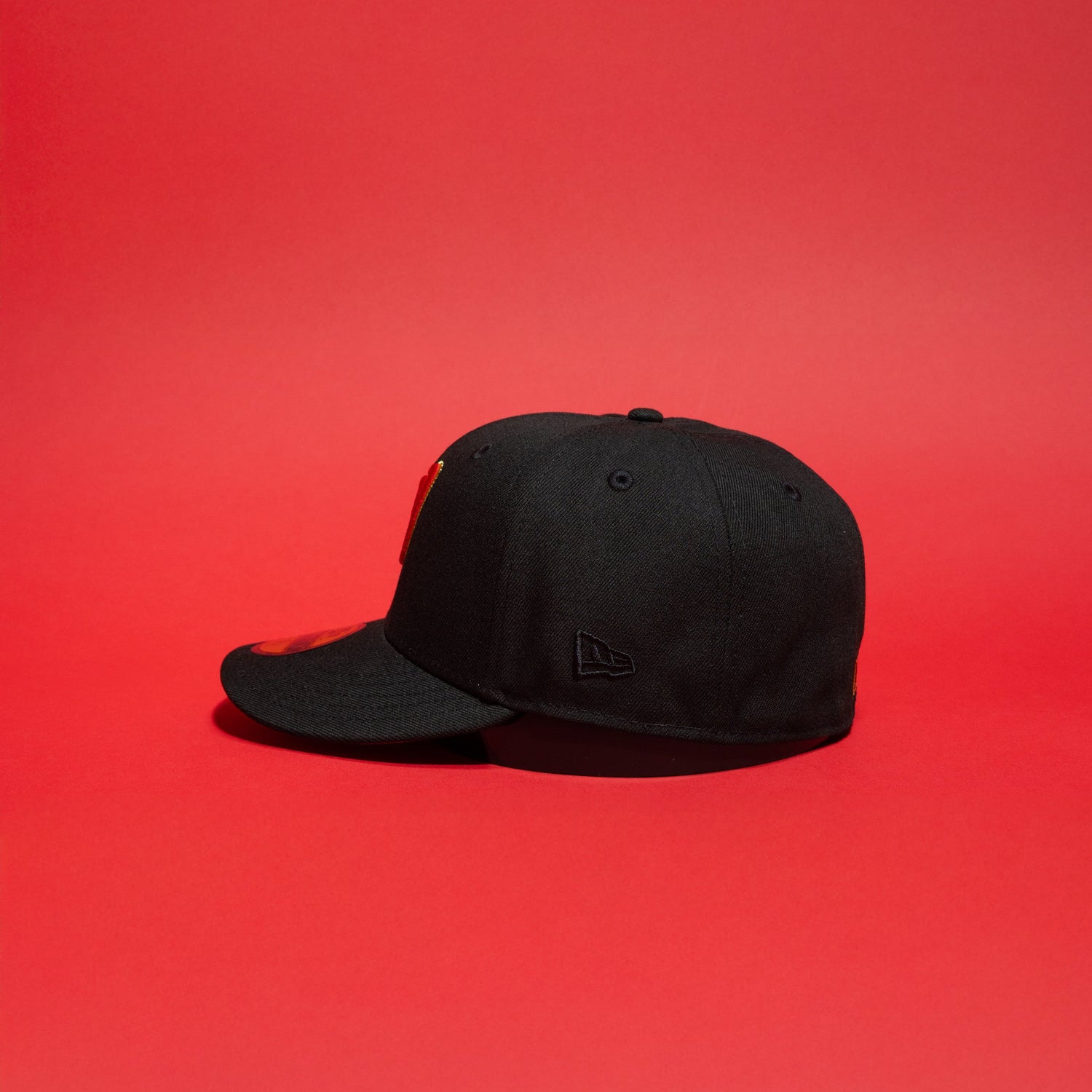 NEW ERA EXCLUSIVE 59FIFTY BLACK WASHINGTON NATIONALS W/ ANNIVERSARY SIDE PATCH