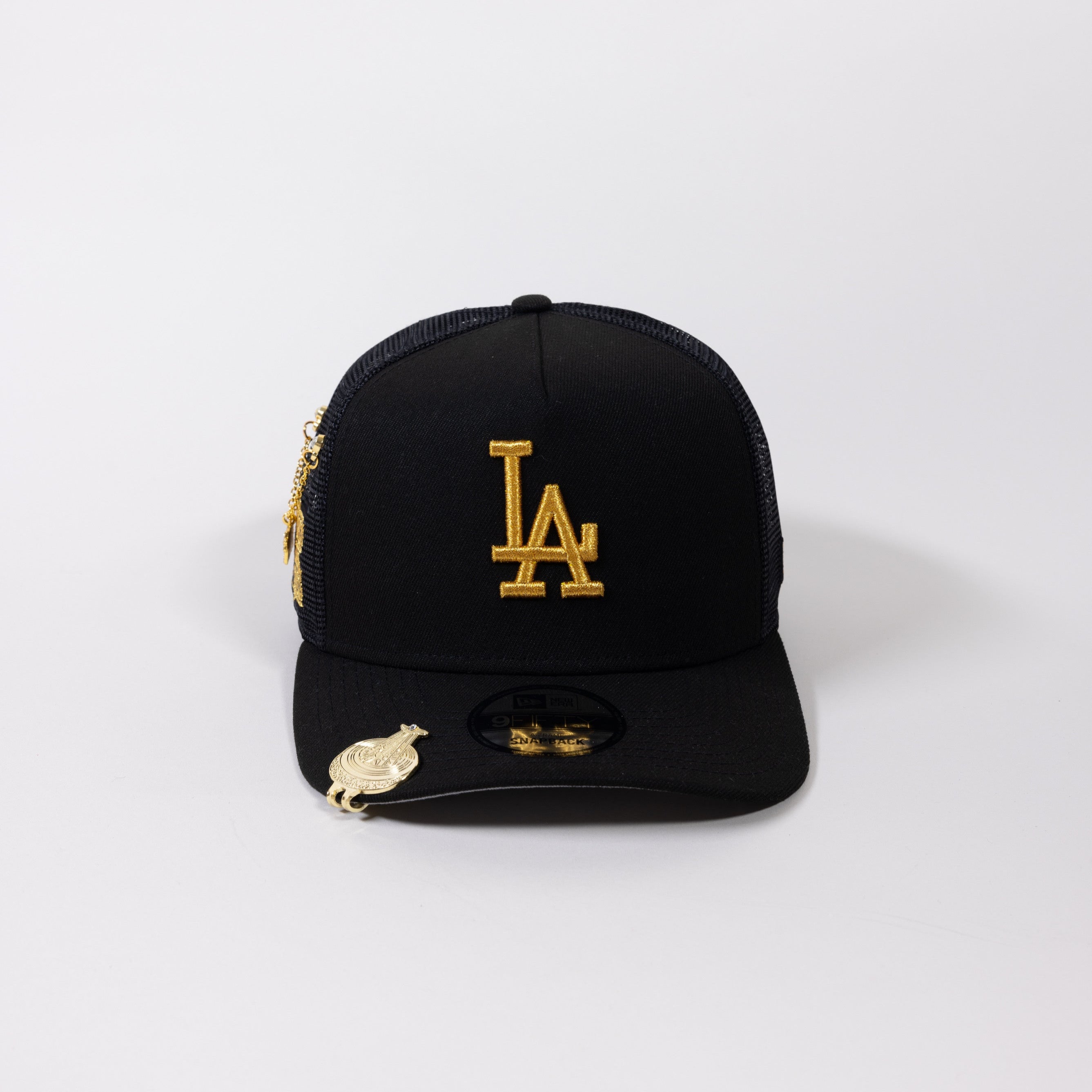 NEW ERA EXCLUSIVE 9FIFTY A-FRAME BLACK LOS ANGELES DODGERS MESHBACK W/ 1981 WORLD SERIES SIDE PATCH