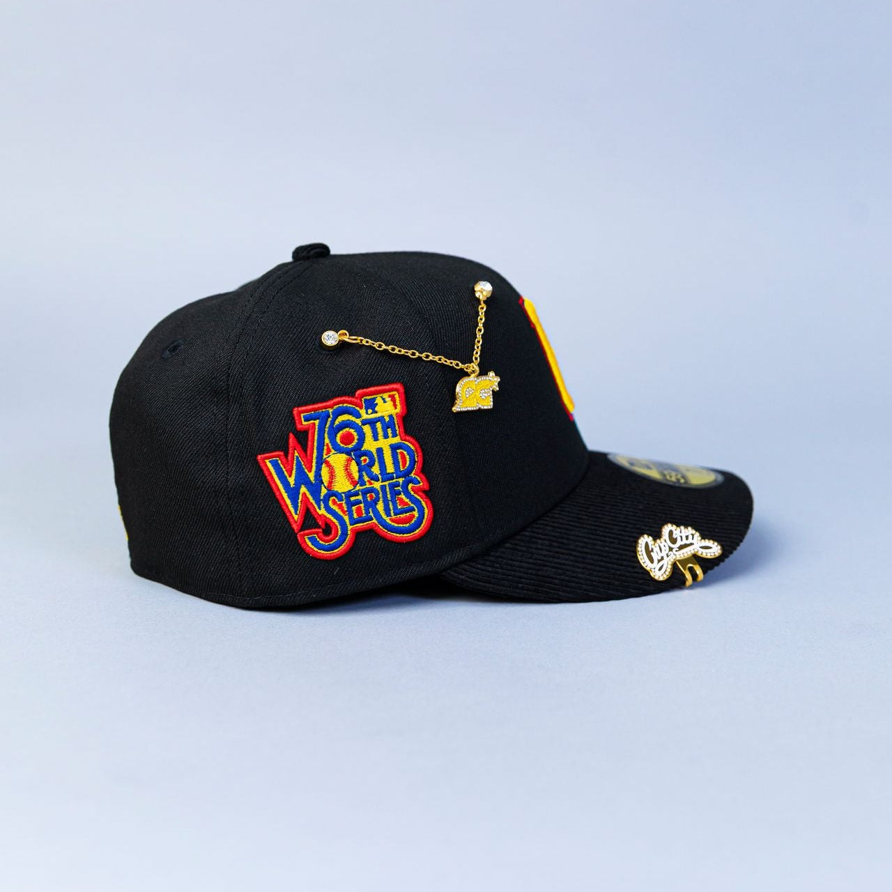 NEW ERA EXCLUSIVE 59FIFTY BLACK PITTSBURGH PIRATES W/ 75TH WORLD SERIES SIDE PATCH
