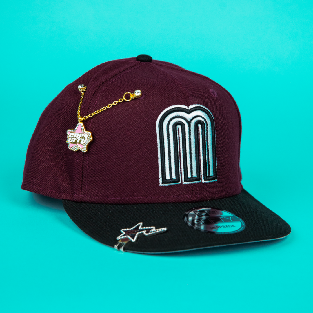NEW ERA 9FIFTY MAROON/ BLACK MEXICO WBC TWO TONE SNAPBACK