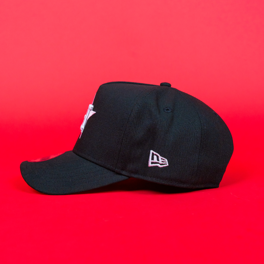 NEW ERA 9FIFTY A-FRAME BLACK HOUSTON ASTROS W/ 35 GREAT YEARS SIDE PATCH