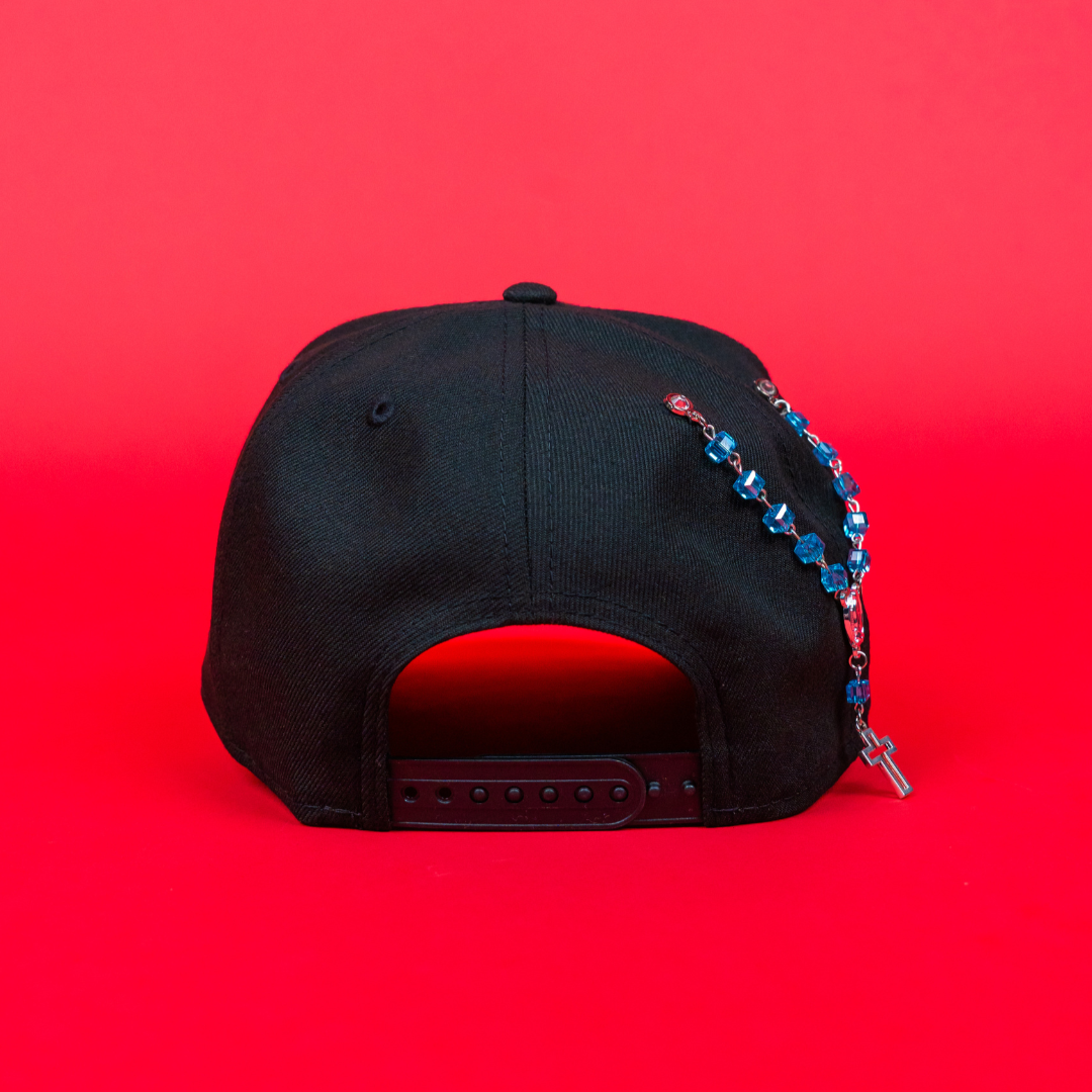 NEW ERA 9FIFTY A-FRAME BLACK CHICAGO WHITE SOX SNAPBACK W/ 75TH ANIVERSARY SIDE PATCH