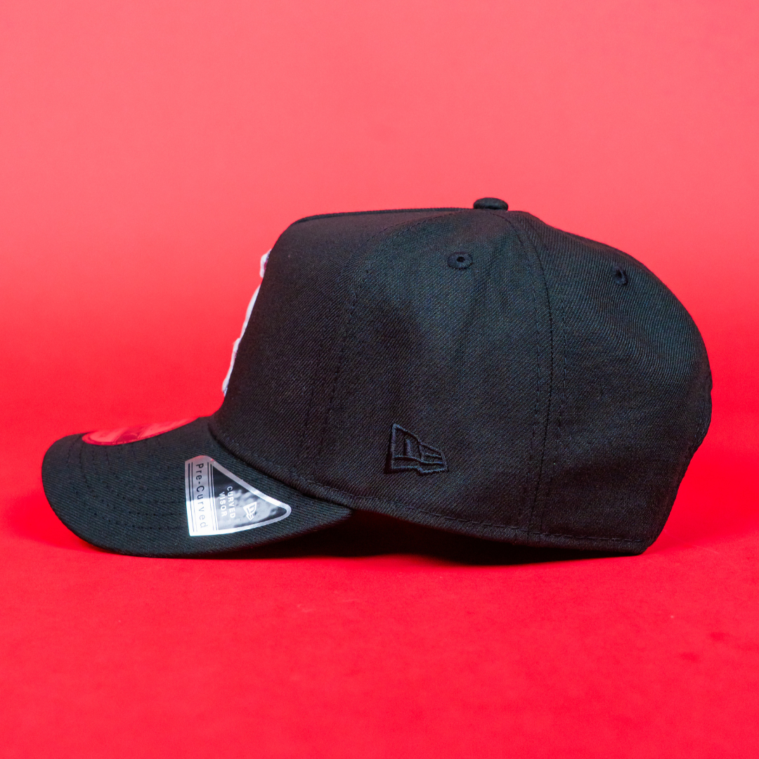 NEW ERA 9FIFTY A-FRAME BLACK CHICAGO WHITE SOX SNAPBACK W/ 75TH ANIVERSARY SIDE PATCH