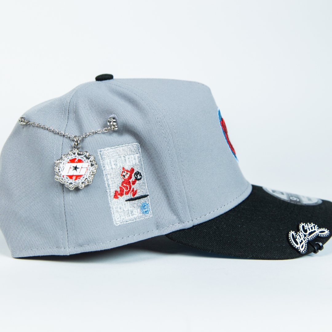 NEW ERA 9FIFTY A-FRAME STONE GREY/ BLACK CHICAGO CUBS SNAPBACK W/ 1990 ALL STAR GAME PATCH