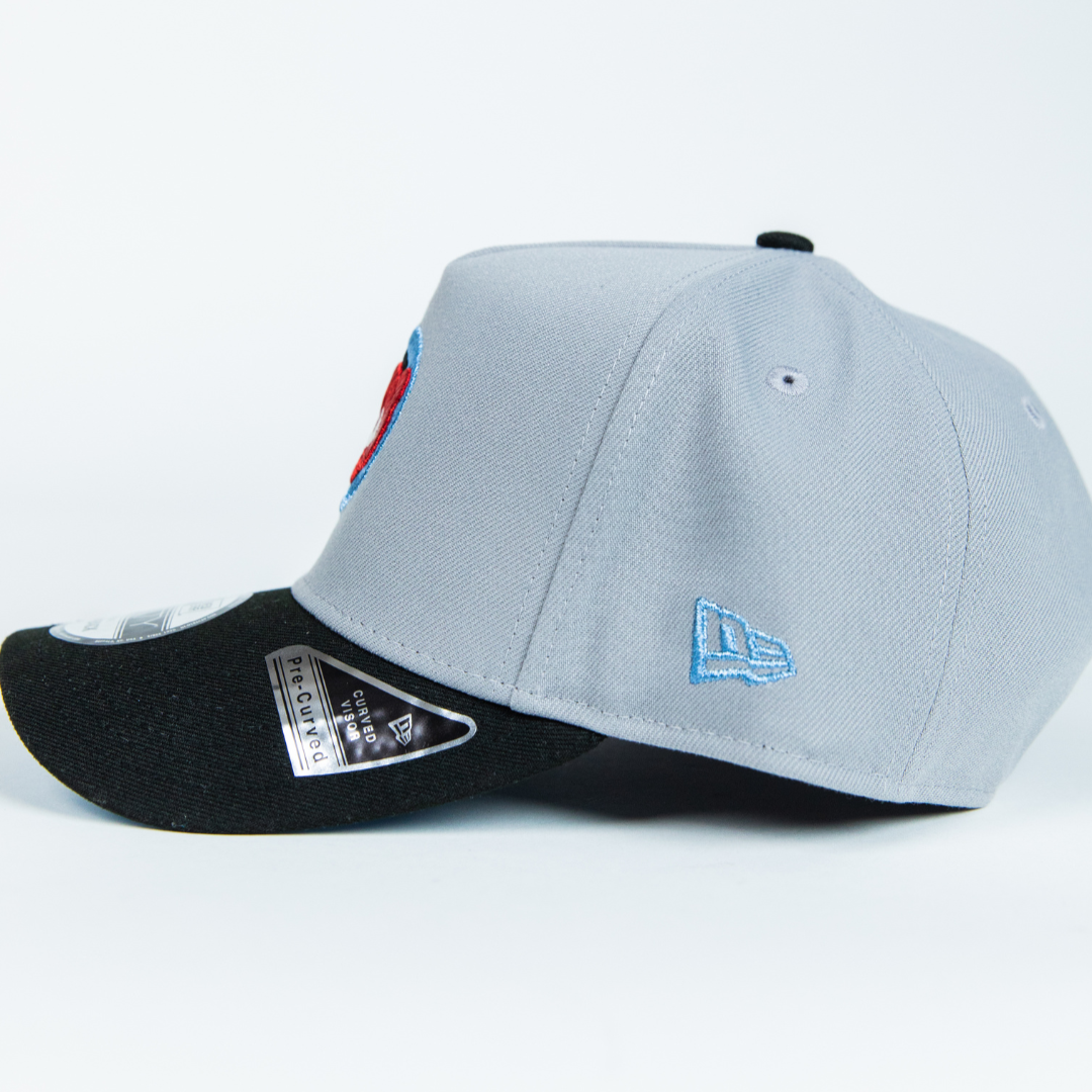 NEW ERA 9FIFTY A-FRAME STONE GREY/ BLACK CHICAGO CUBS SNAPBACK W/ 1990 ALL STAR GAME PATCH