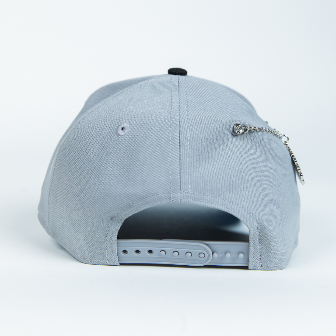 NEW ERA 9FIFTY A-FRAME STONE GREY/ BLACK CHICAGO CUBS SNAPBACK W/ 1990 ALL STAR GAME PATCH