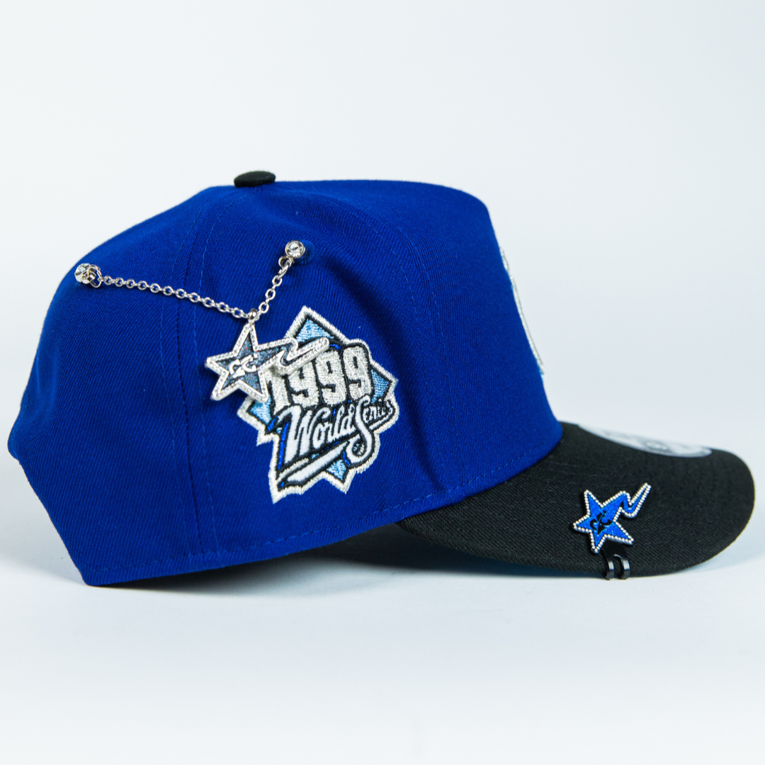 NEW ERA 9FIFTY A-FRAME DARK BLUE/ BLACK NEW YORK YANKEES SNAPBACK W/ 1999 WORLD SERIES WORLD SERIES SIDE PATCH
