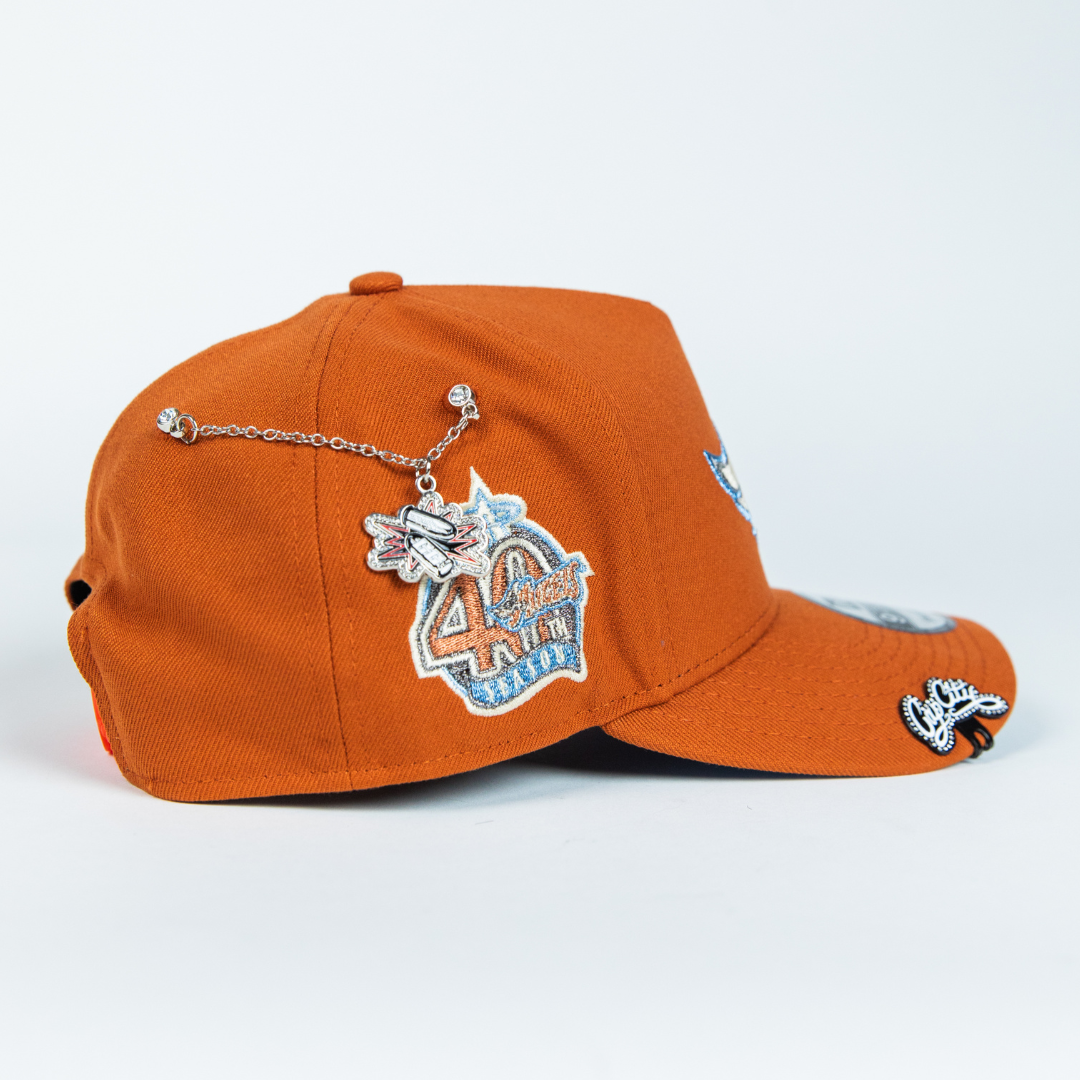 NEW ERA 9FIFTY A-FRAME RUST ANAHEIM ANGELS SNAPBACK W/ 40TH ANNIVERSARY SIDE PATCH