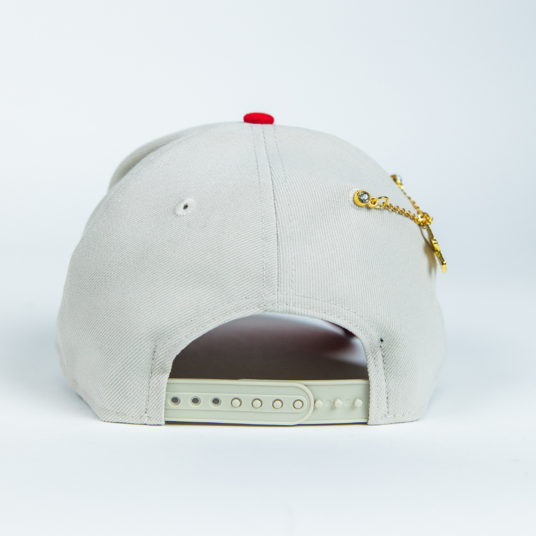 NEW ERA 9FIFTY A-FRAME SMOKE GREY ANAHEIM ANGELS SNAPBACK W/ 50TH ANNIVERSARY SIDE PATCH