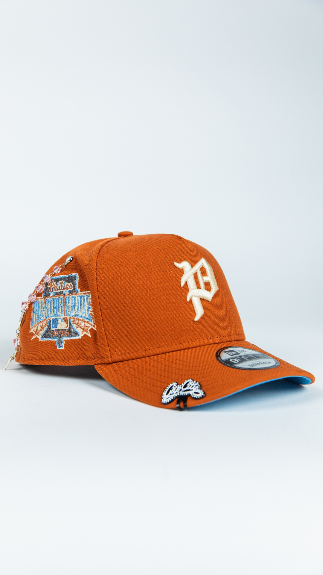 NEW ERA 9FIFTY A-FRAME RUST PHILADELPHIA PHILLIES SNAPBACK W/ 1996 ALL STAR GAME SIDE PATCH