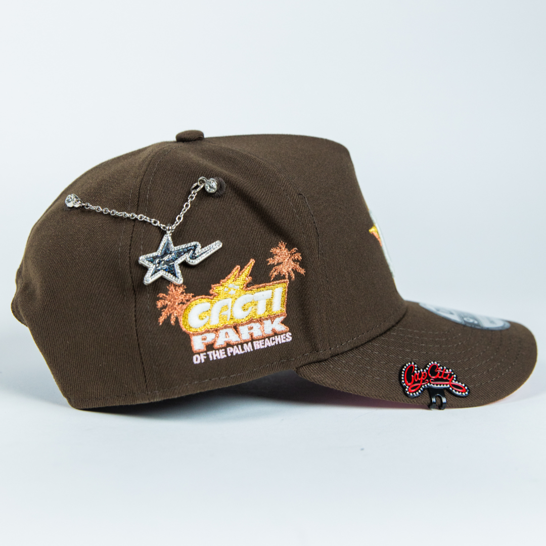 NEW ERA 9FIFTY A-FRAME BROWN HOUSTON ASTROS W/ CACTI PARK SIDE PATCH