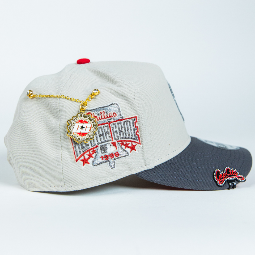 NEW ERA 9FIFTY A-FRAME SMOKE GREY PHILADELPHIA PHILLIES SNAPBACK W/ 1996 ALL STAR GAME SIDE PATCH