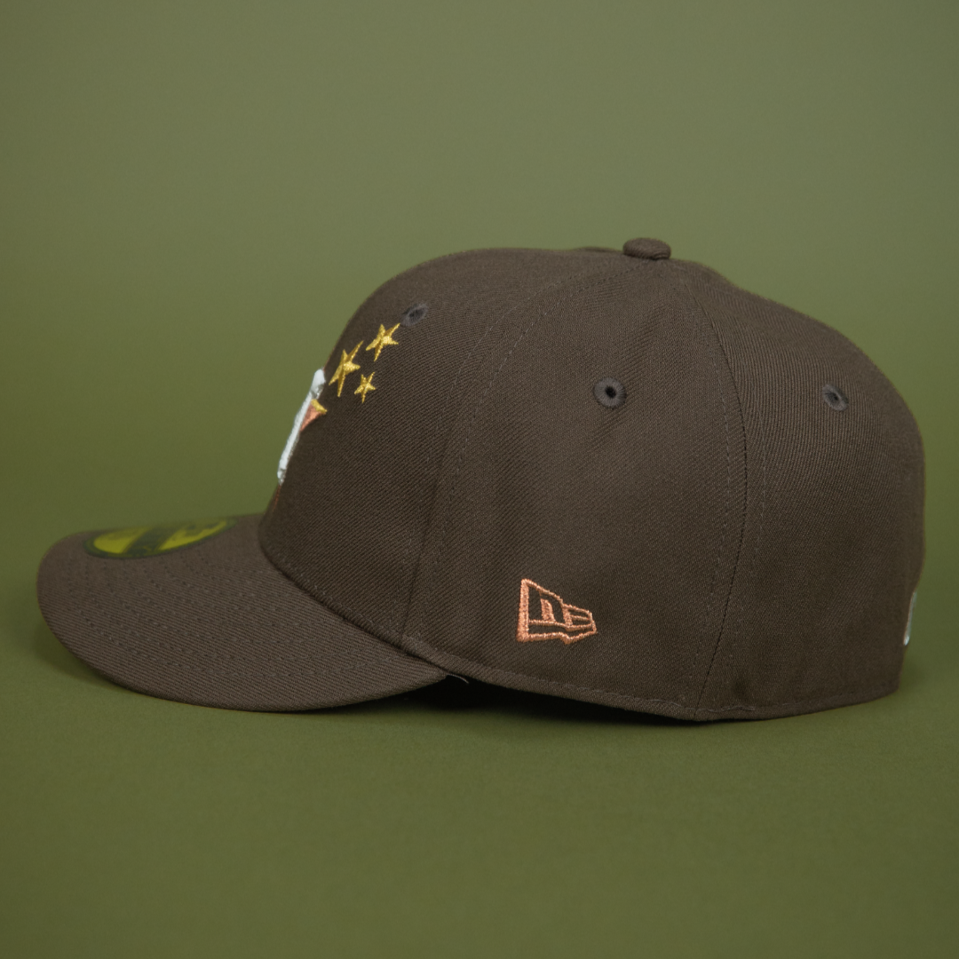NEW ERA EXCLUSIVE 59FIFTY BROWN HOUSTON ASTROS W/ CACTI PARK SIDE PATCH