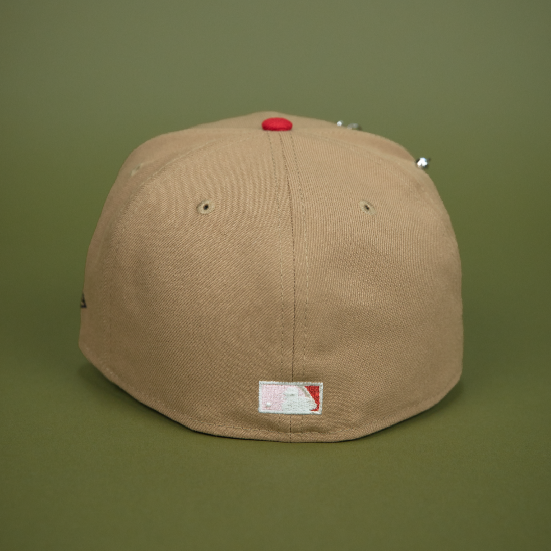 NEW ERA EXCLUSIVE 59FIFTY CAMEL BROWN LOS ANGELES DODGERS W/ 40TH ANNIVERSARY SIDE PATCH