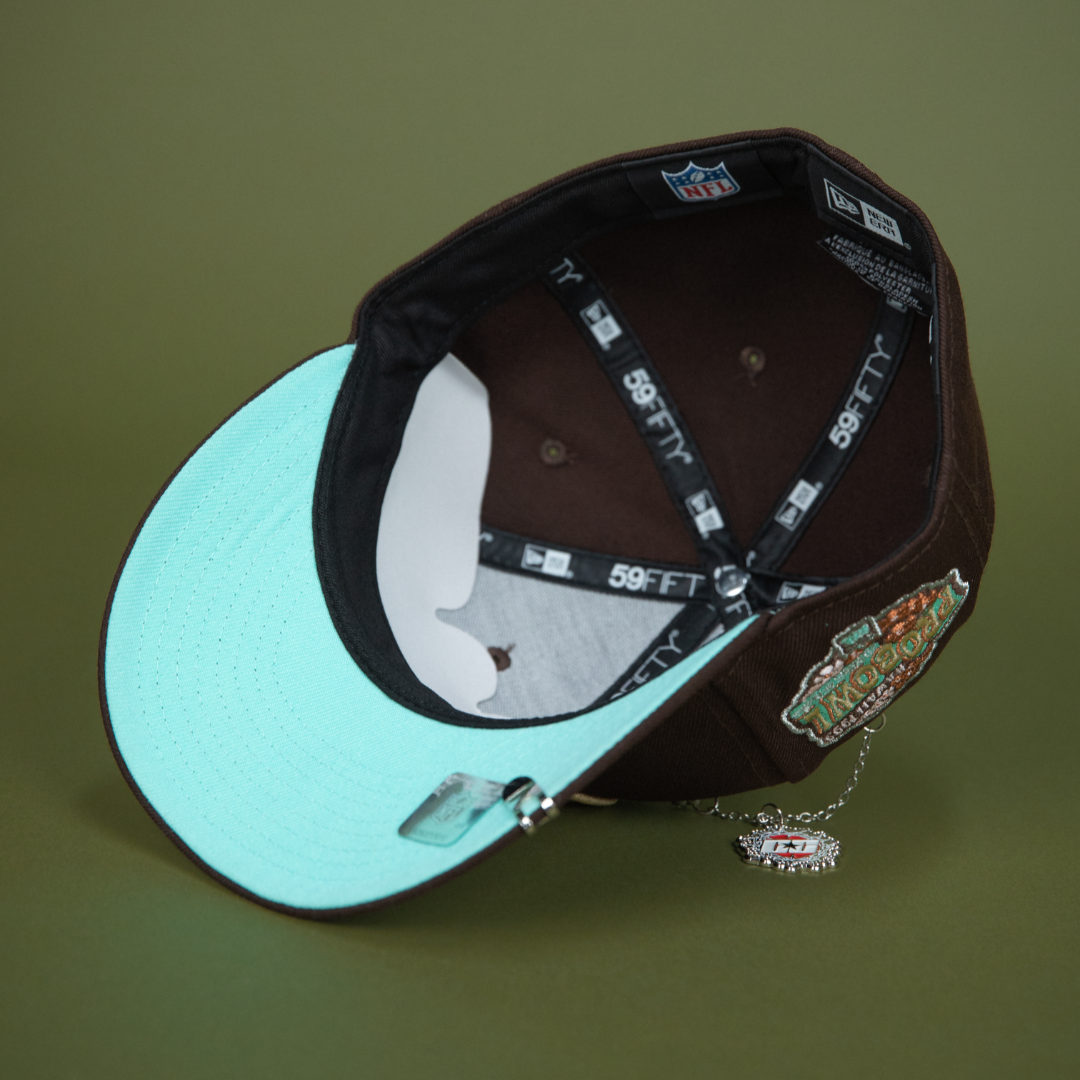 NEW ERA EXCLUSIVE 59FIFTY DARK BROWN LAS VEGAS RAIDERS W/ PRO BOWL SIDE PATCH