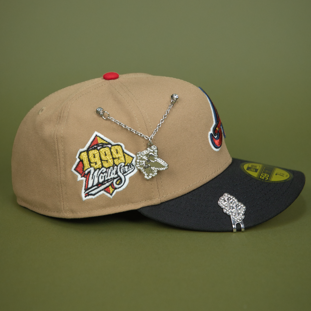 NEW ERA EXCLUSIVE 59FIFTY CAMEL BROWN ATLANTA BRAVES W/ 1999 WORLD SERIES SIDE PATCH