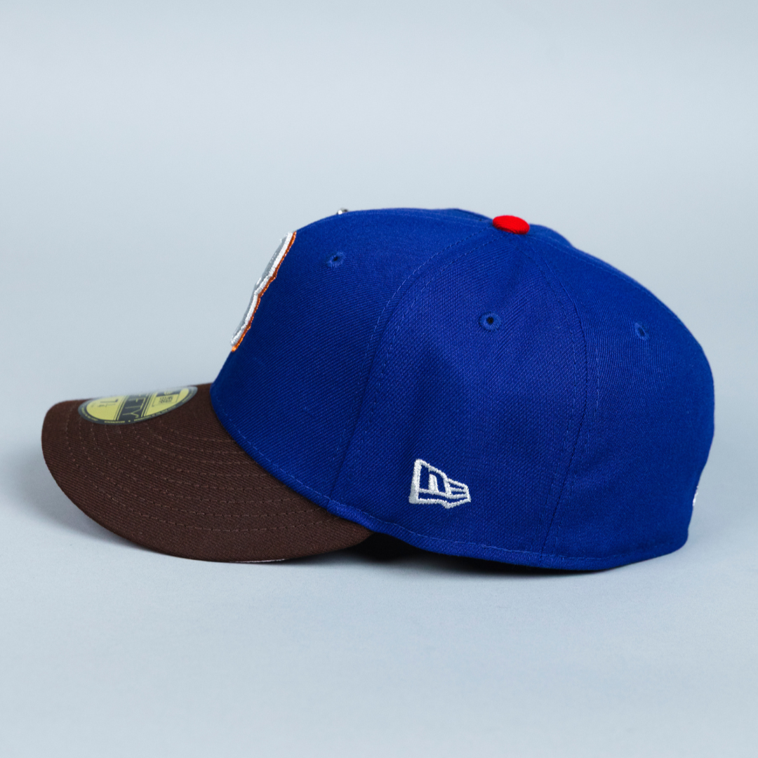 NEW ERA EXCLUSIVE 59FIFTY DARK BLUE/ BROWN BOSTON RED SOX W/ 1999 ALL STAR GAME SIDE PATCH