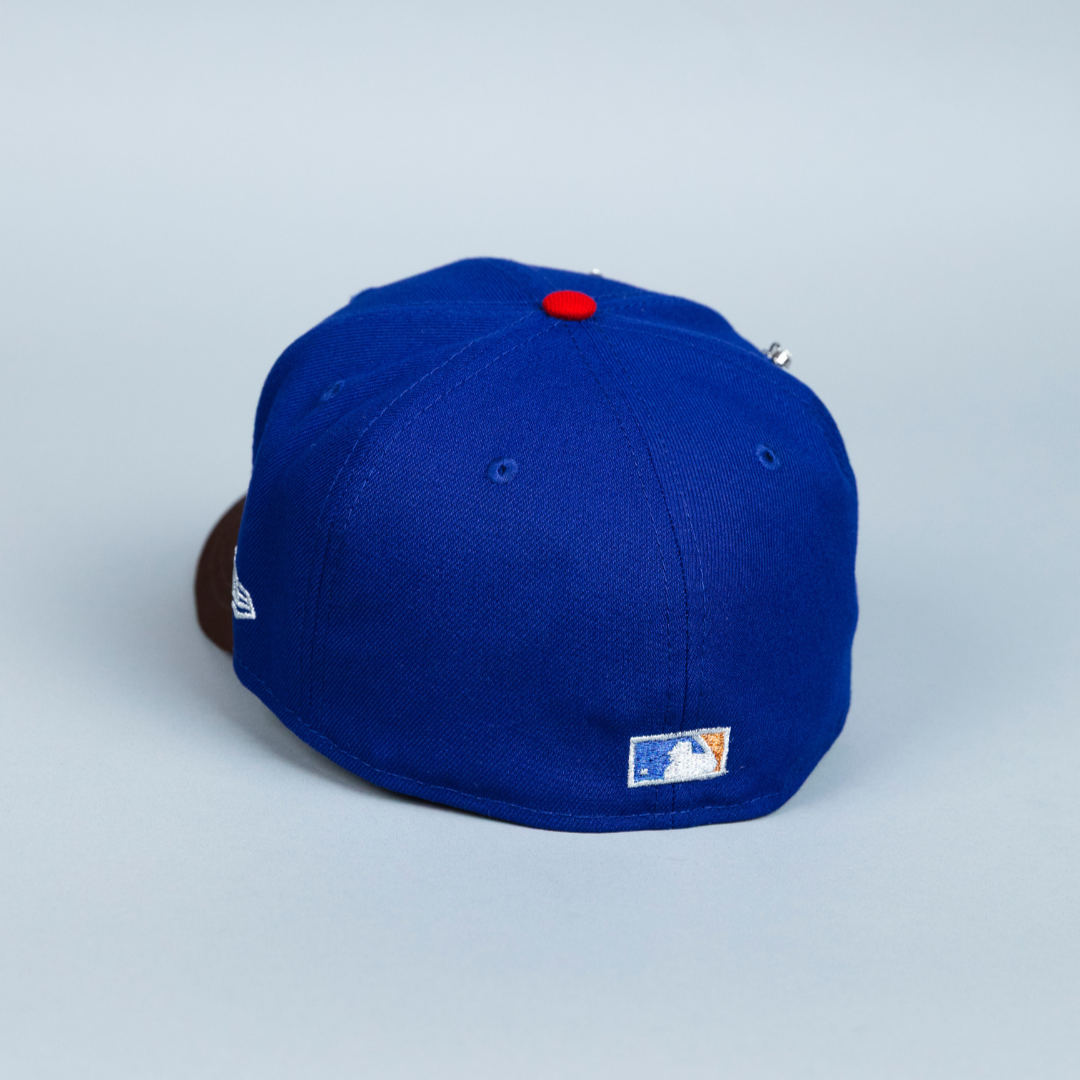 NEW ERA EXCLUSIVE 59FIFTY DARK BLUE/ BROWN BOSTON RED SOX W/ 1999 ALL STAR GAME SIDE PATCH