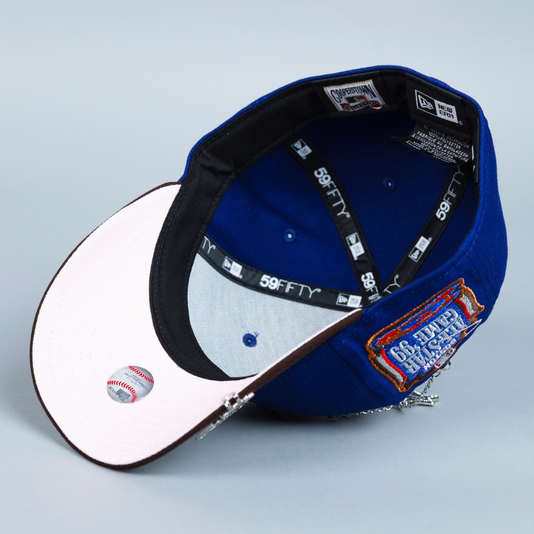 NEW ERA EXCLUSIVE 59FIFTY DARK BLUE/ BROWN BOSTON RED SOX W/ 1999 ALL STAR GAME SIDE PATCH